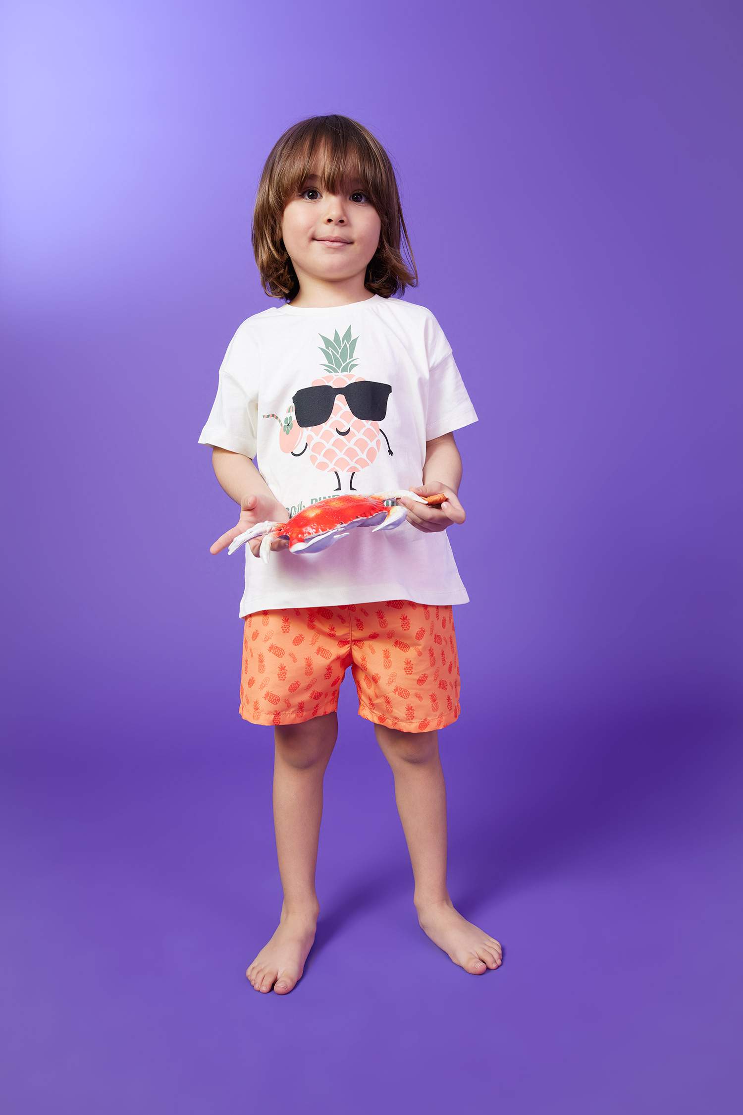 Baby Boy Fruit Patterned Short Sleeve T-Shirt