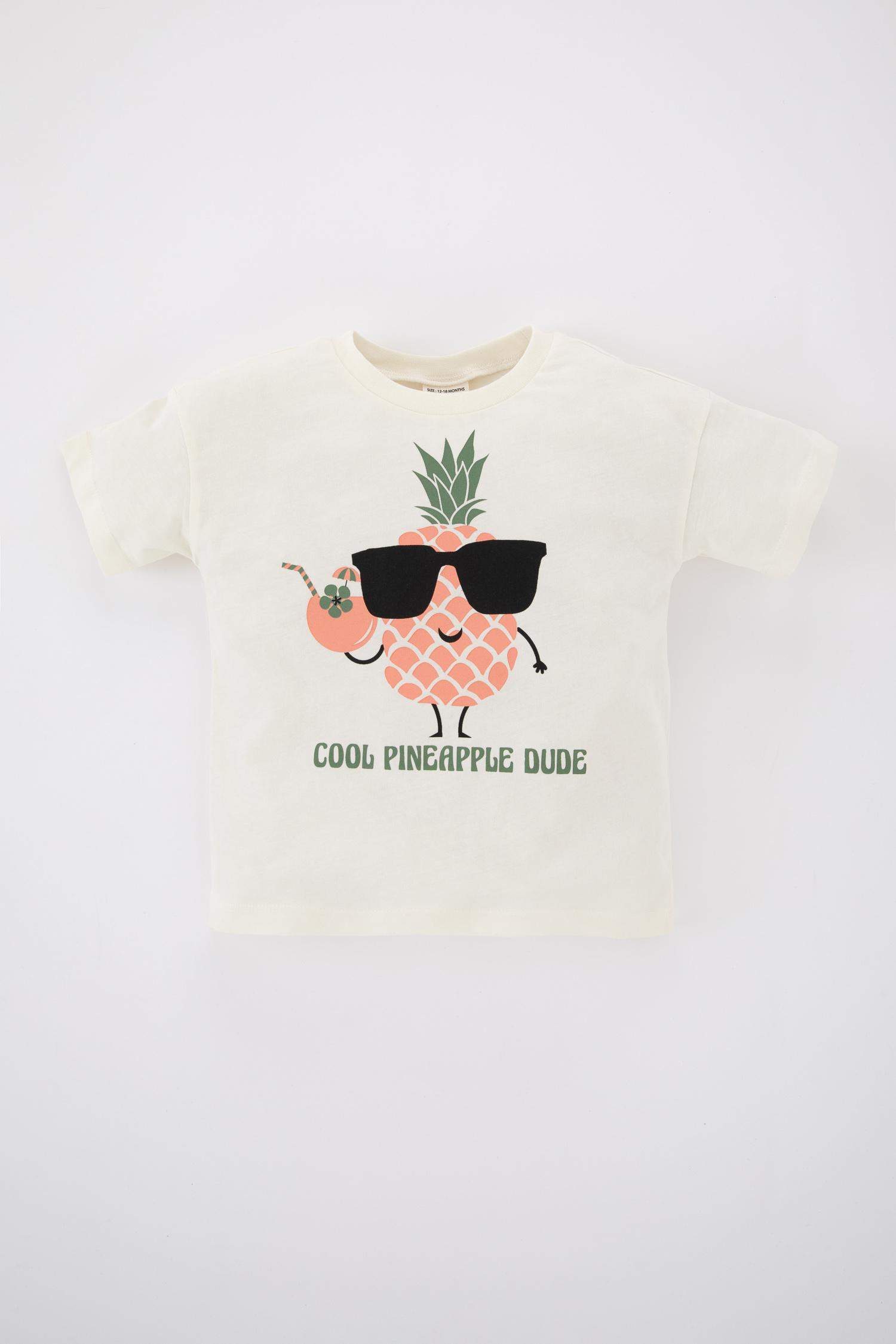 Baby Boy Fruit Patterned Short Sleeve T-Shirt