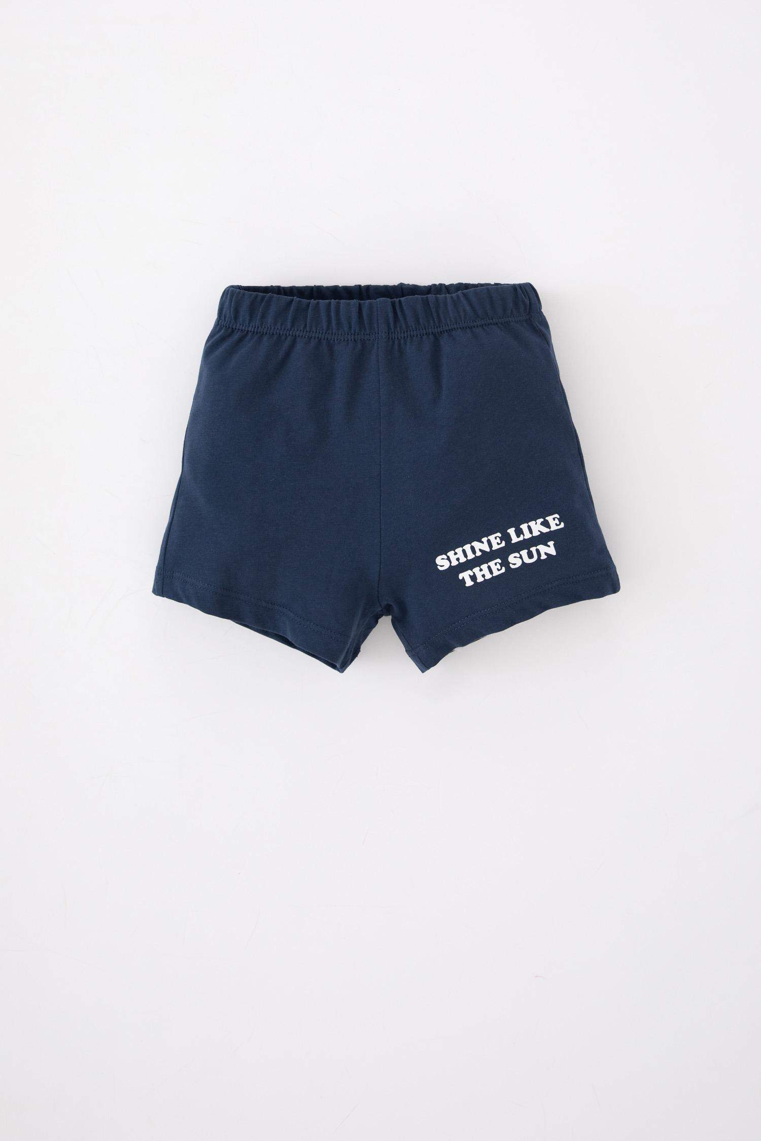 Baby Boy Slogan Printed Shorts