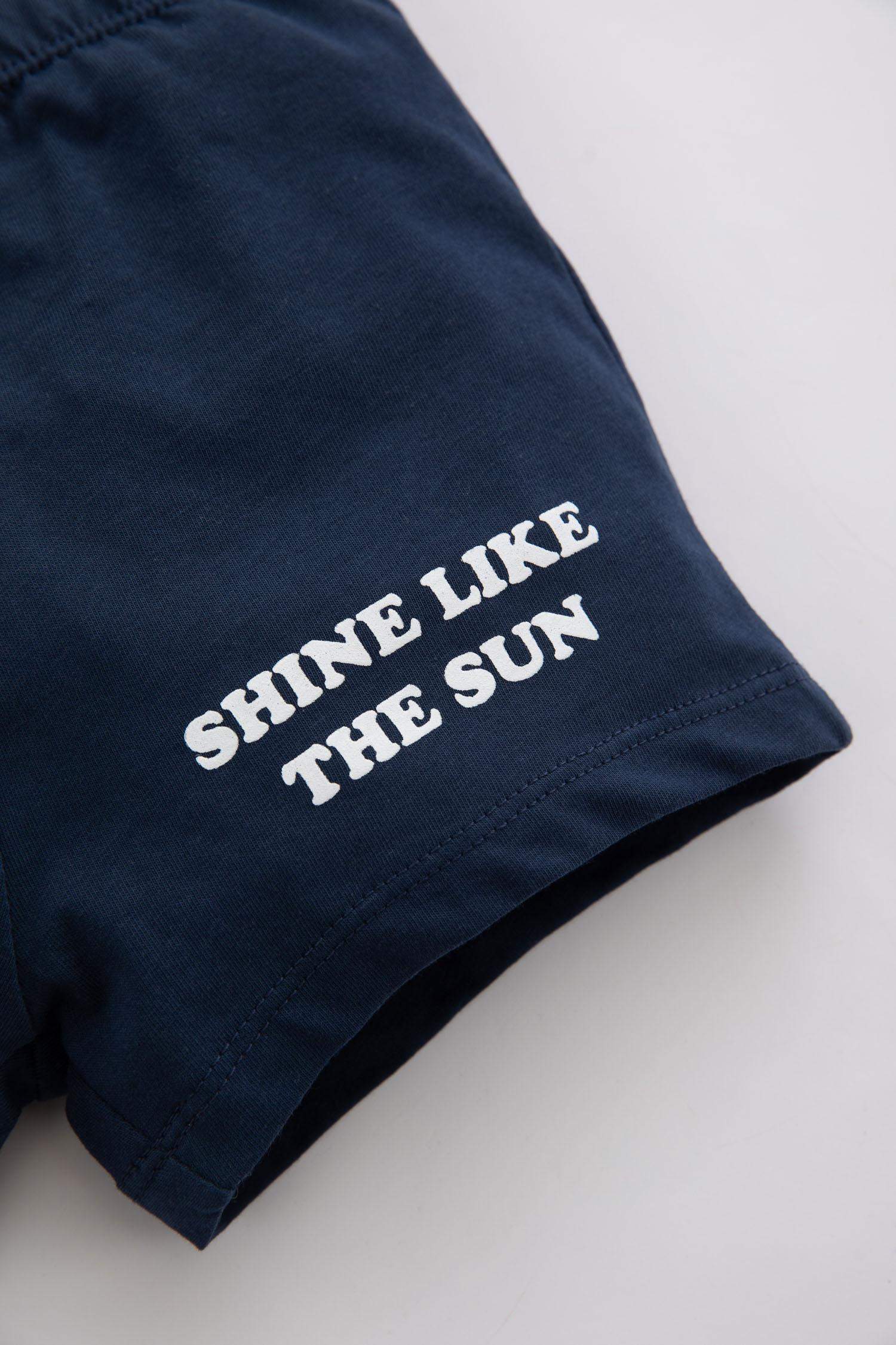 Baby Boy Slogan Printed Shorts