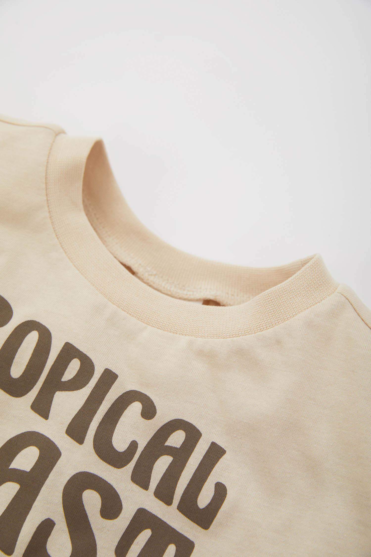 Baby Boy Palm Pattern Short Sleeve T-Shirt