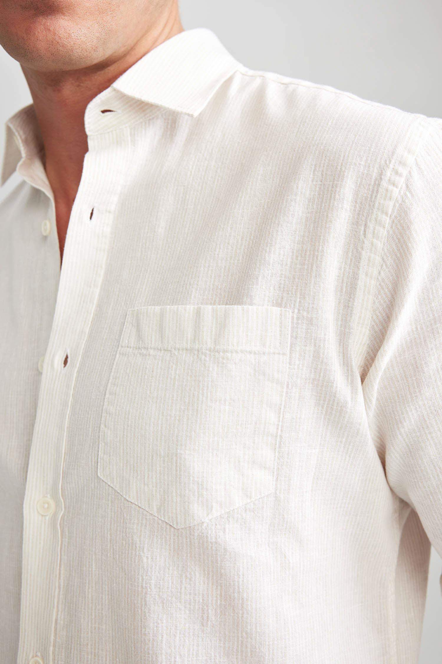 жейде мойыны жолақ Ұзын жеңді көйлек