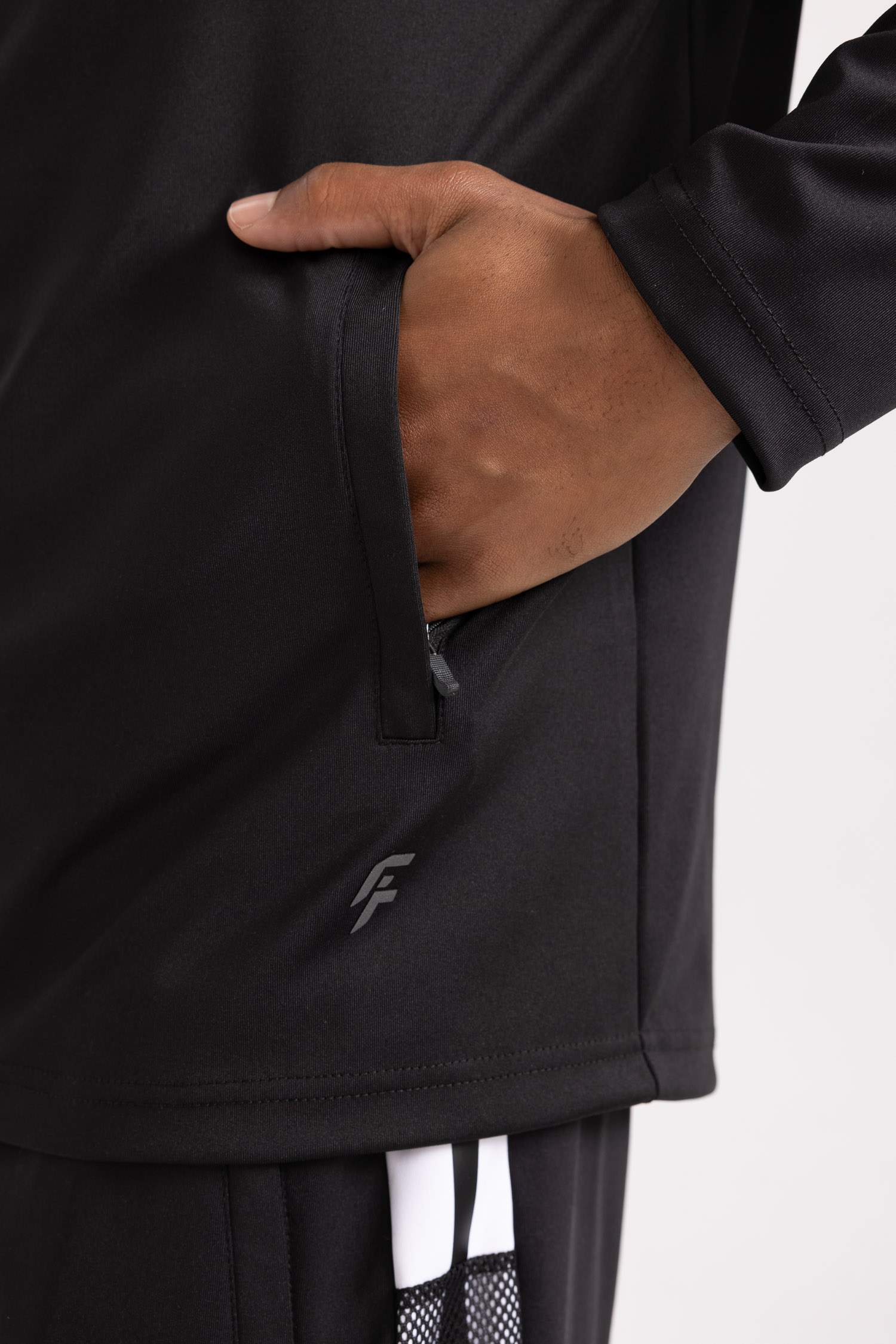 Slim Fit Scuba Fabric Zippered Sweatshirt