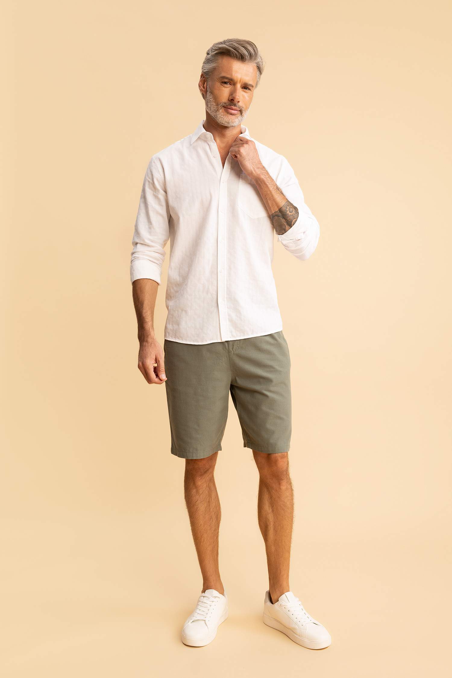 жейде мойыны dobby Ұзын жеңді көйлек