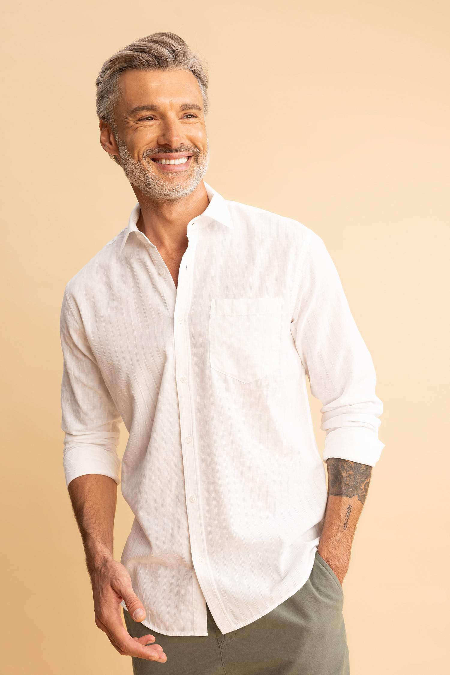 жейде мойыны dobby Ұзын жеңді көйлек