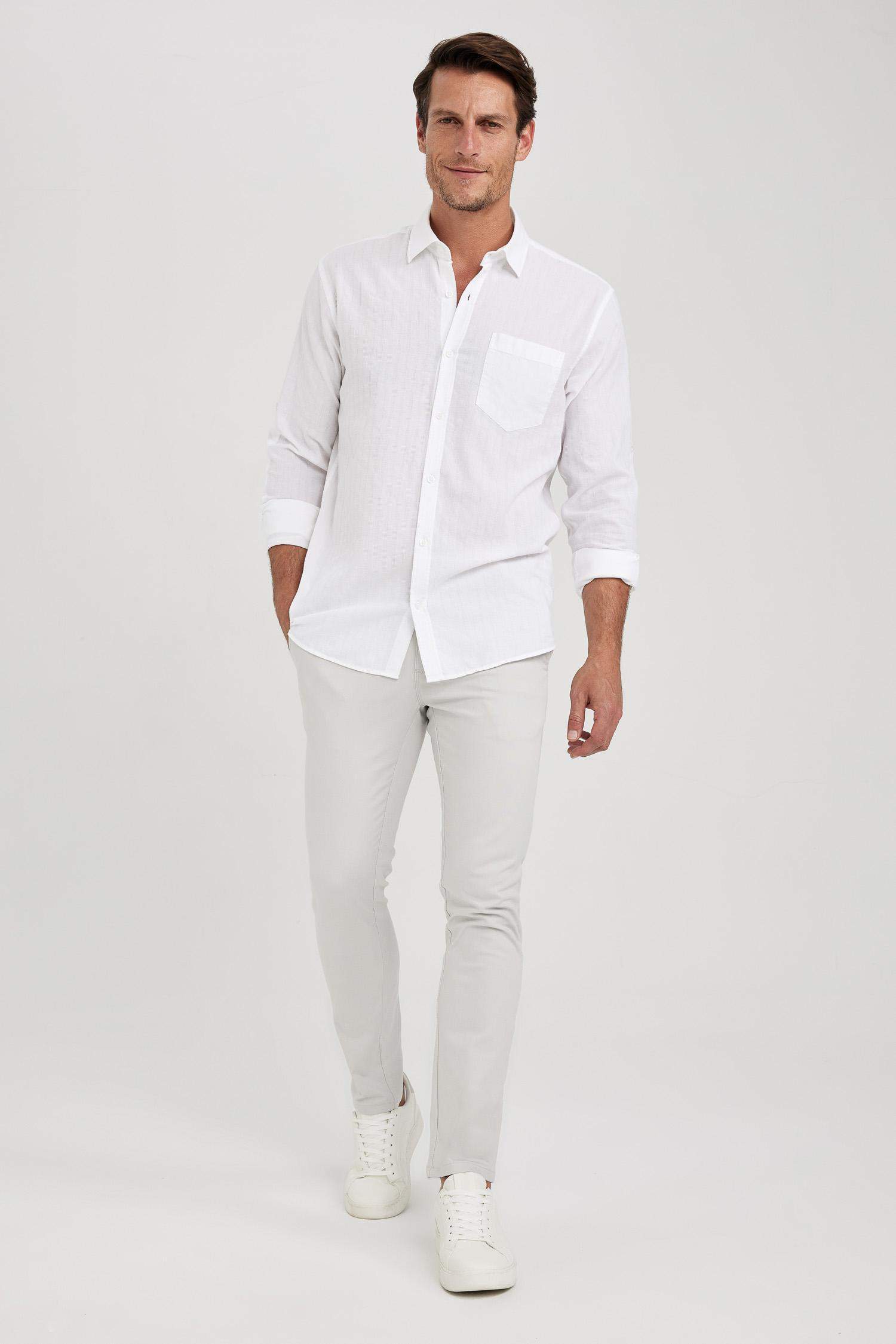 жейде мойыны dobby Ұзын жеңді көйлек