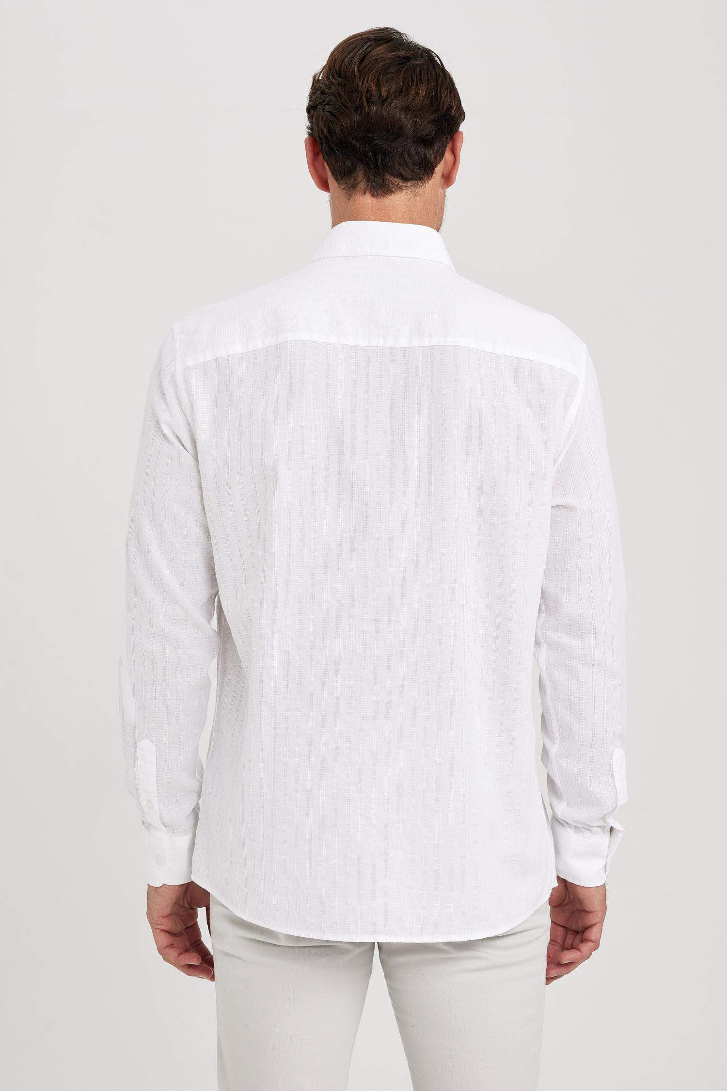 жейде мойыны dobby Ұзын жеңді көйлек