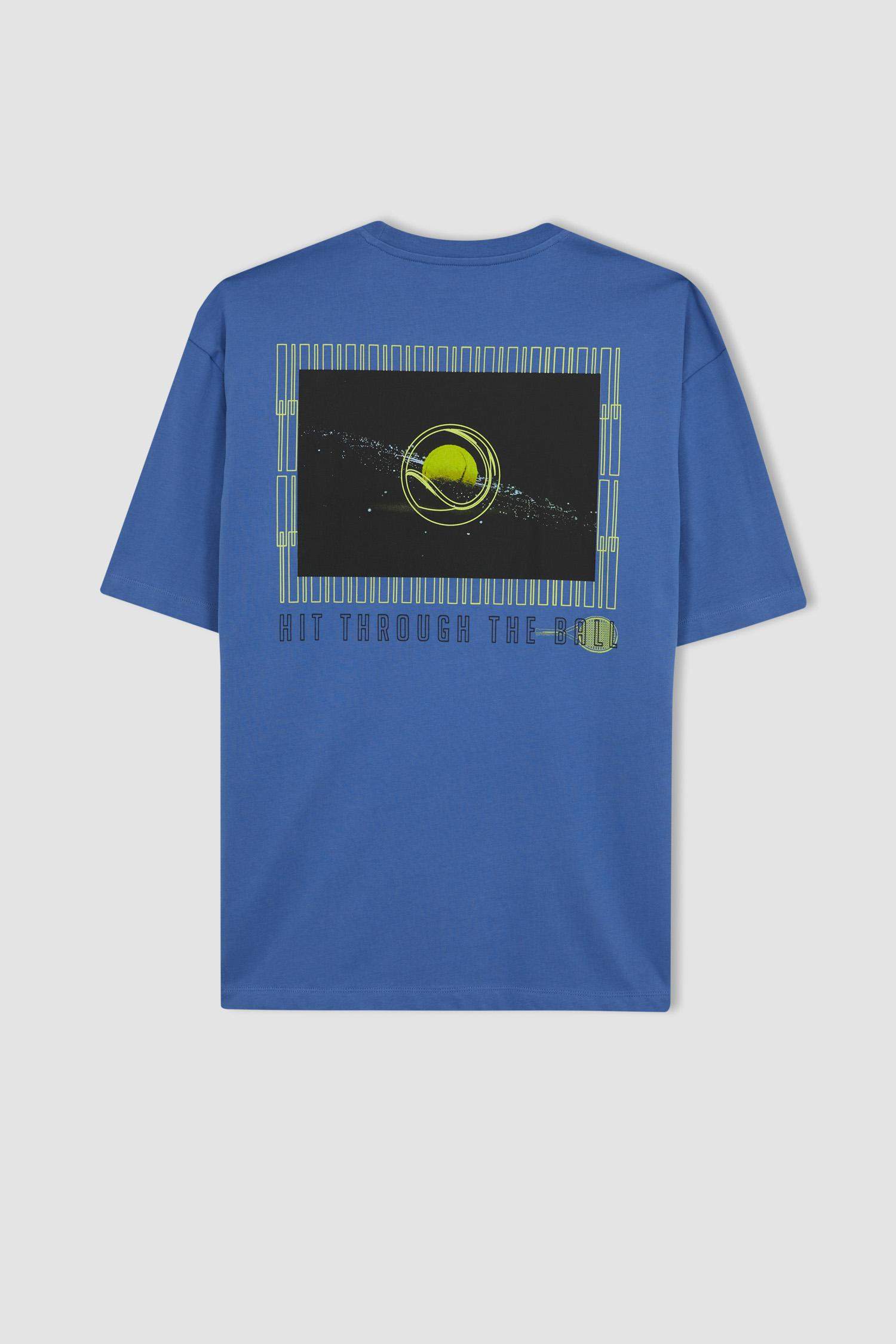 Defacto Fit Oversize Fit Crew Neck Printed T-Shirt