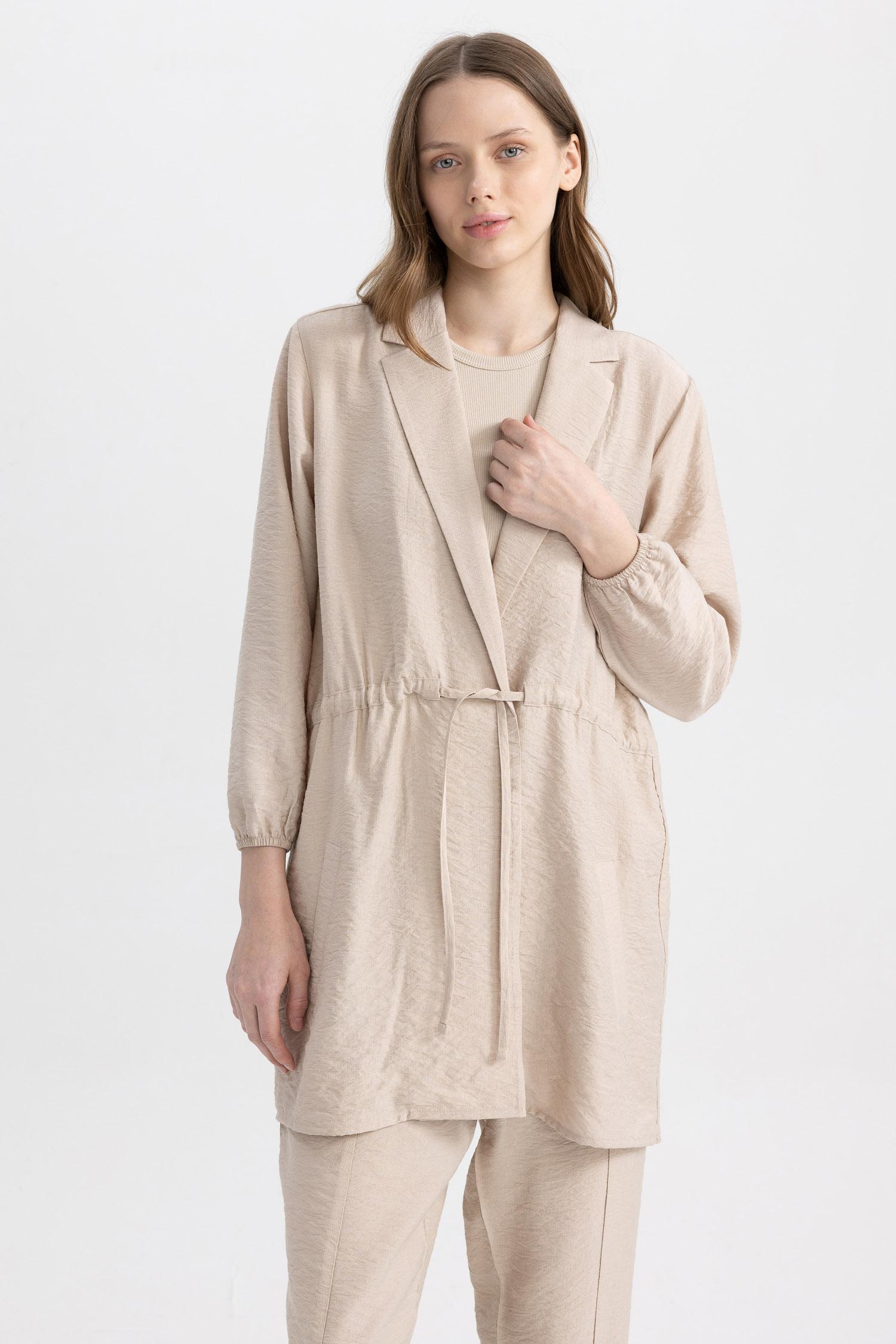 Chemise De Nuit Tunique Beige Pilus Taille 44 - 100% Coton, Manches Courtes - Occasion Très Bon état
