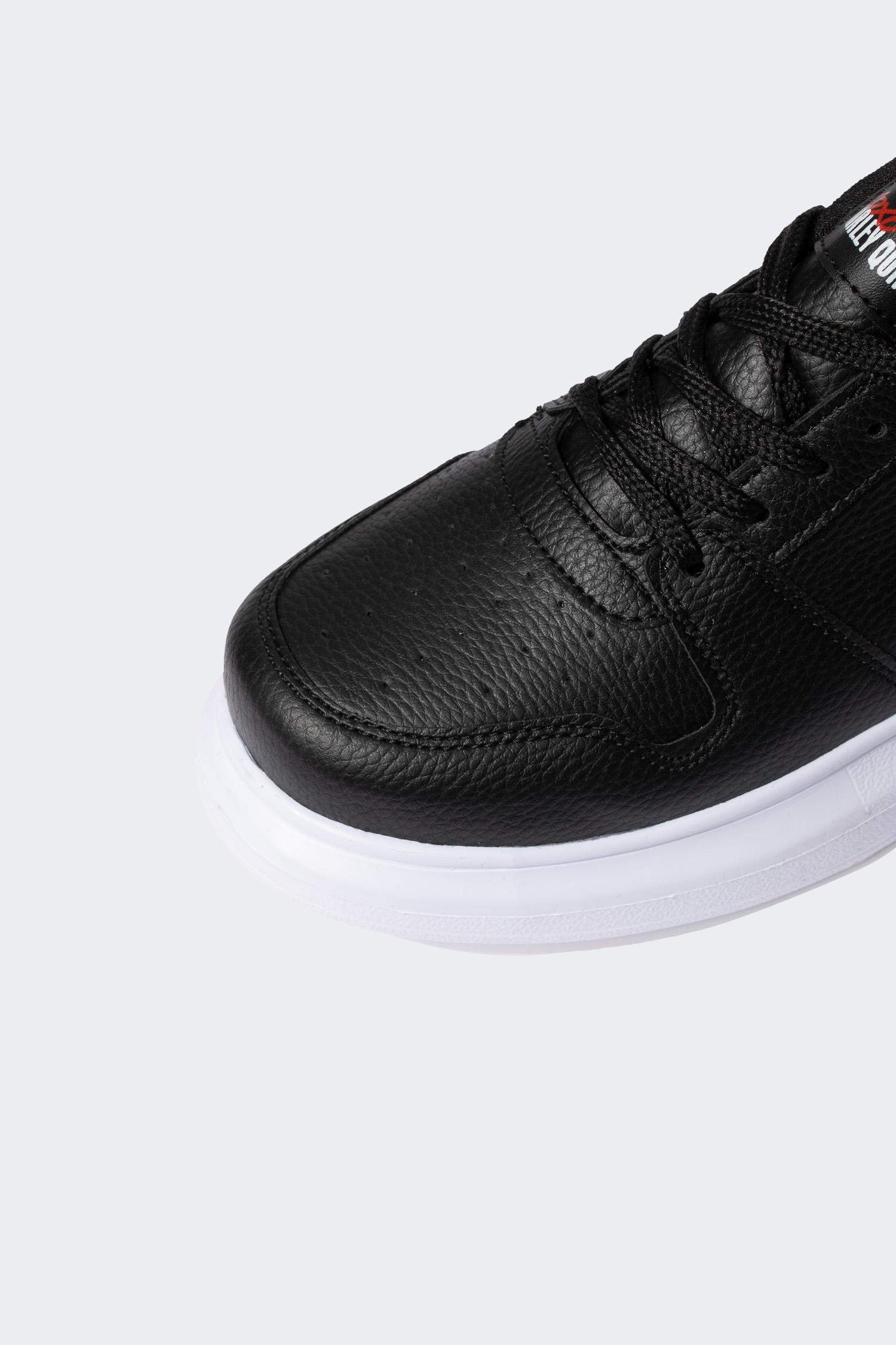 Woman Harley Quinn High Heel Faux Leather Sneakers