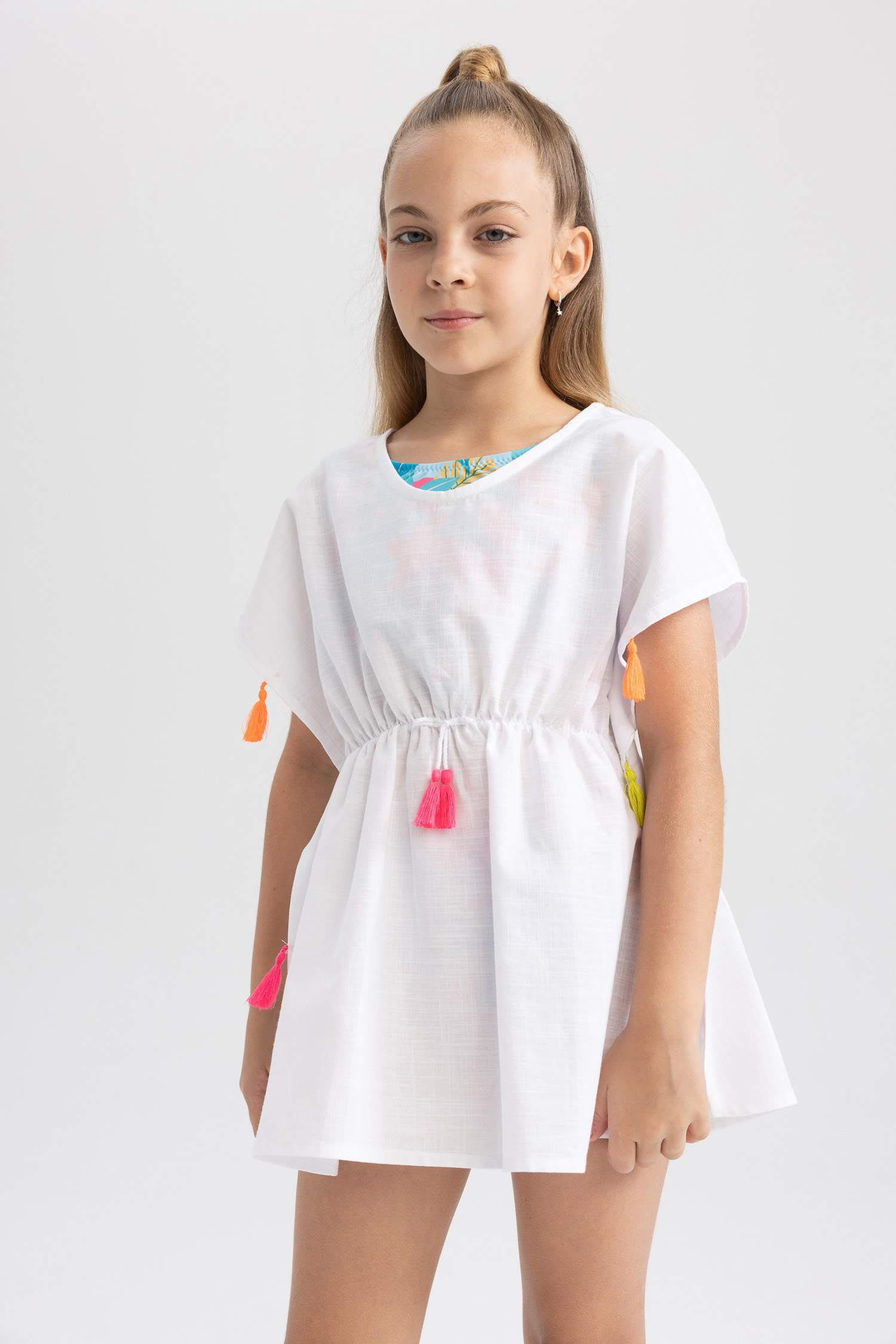 Robe de Plage à pompons pour Fille