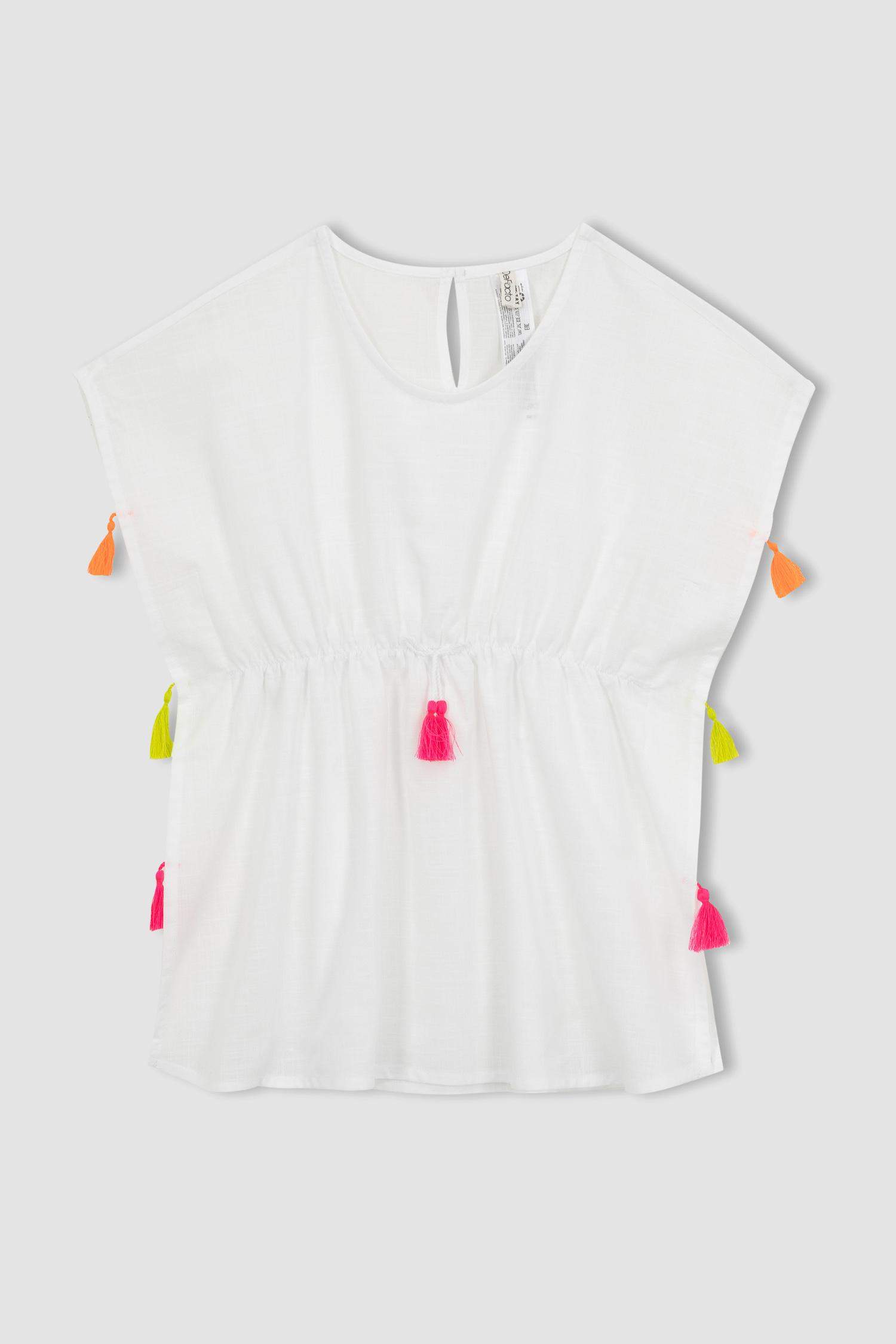 Robe de Plage à pompons pour Fille