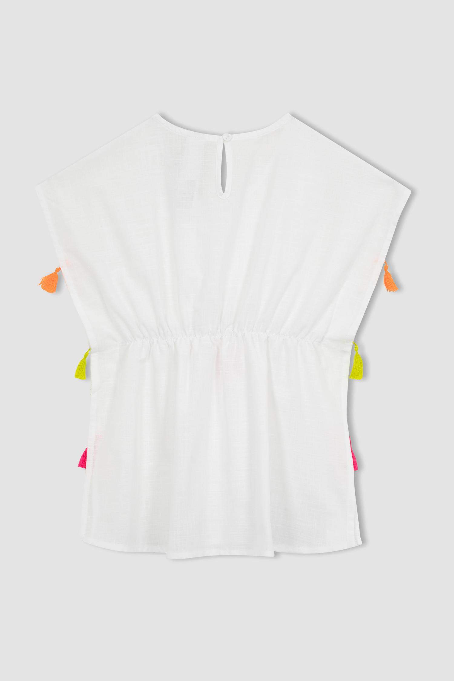 Robe de Plage à pompons pour Fille