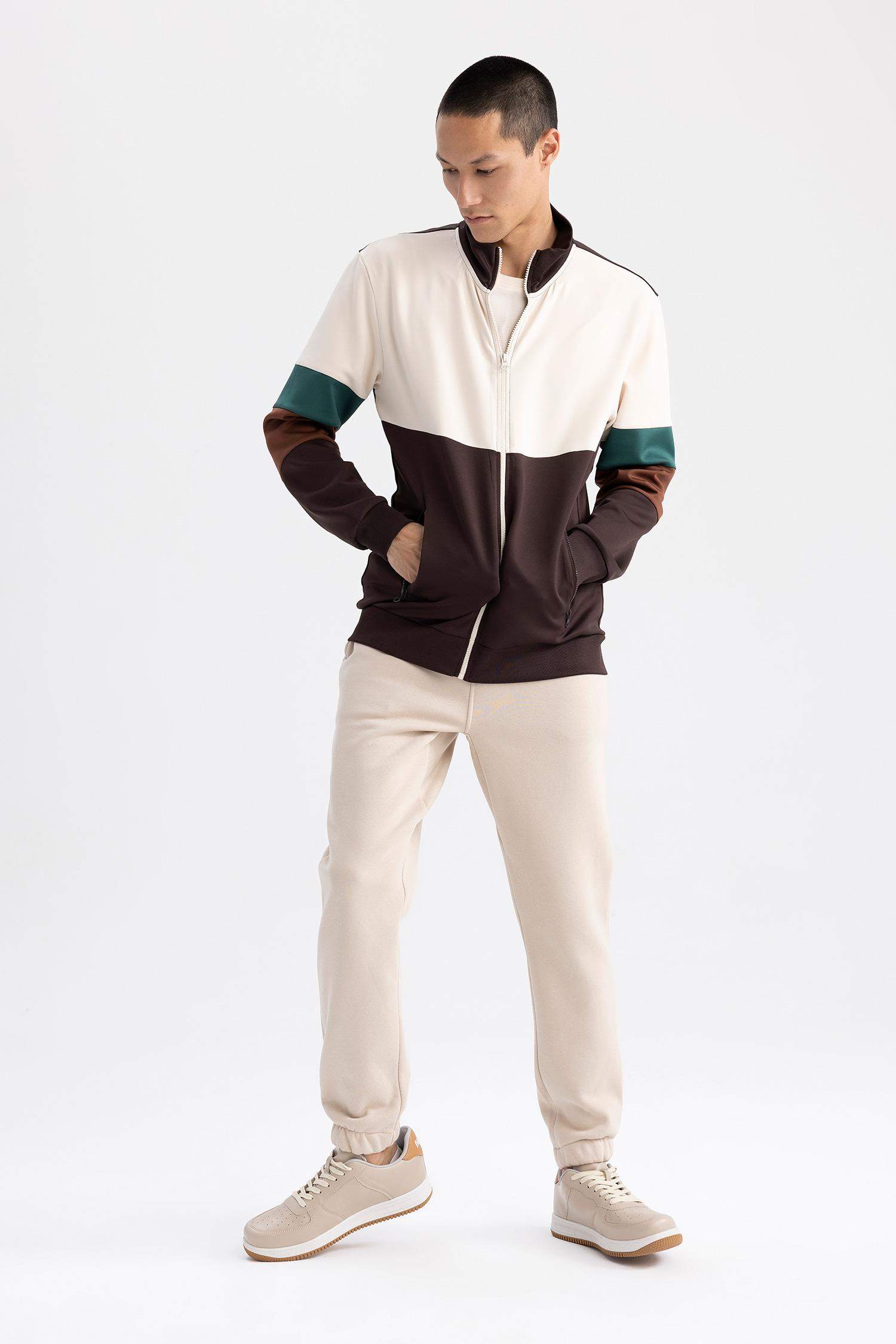 Кардиган стандартного кроя с воротником-стойкой