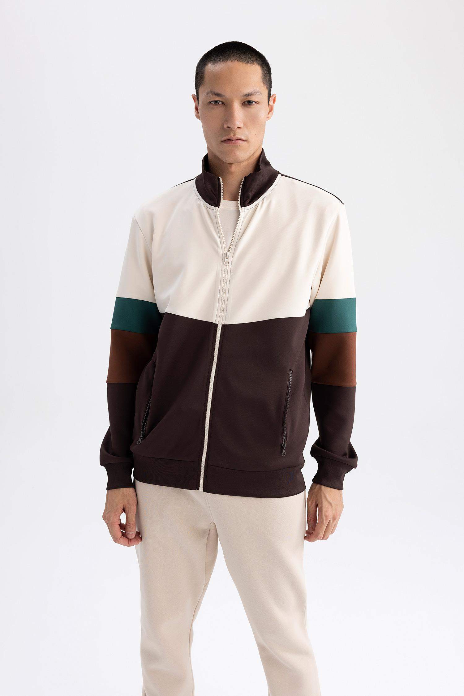 Кардиган стандартного кроя с воротником-стойкой