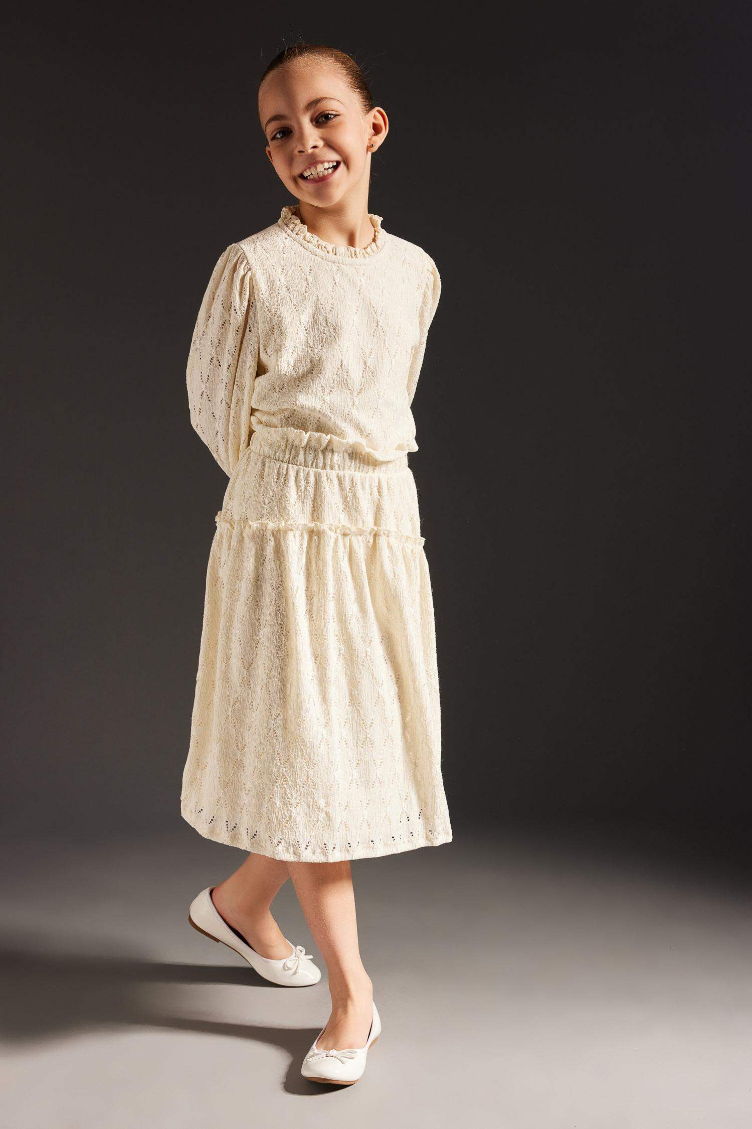 Girl Regular Fit Knitted Skirt