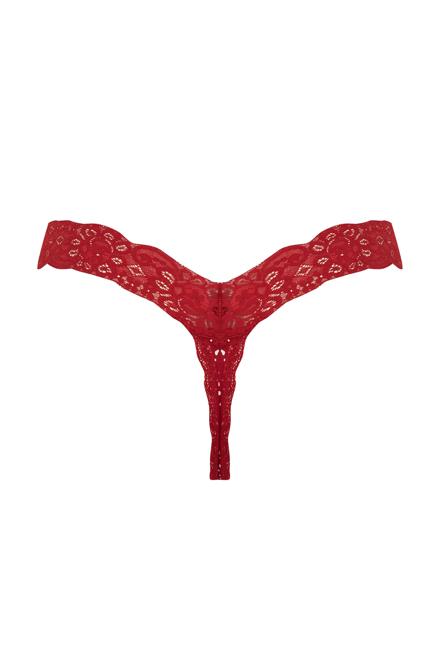 Red WOMAN Fall In Love Valentine's Day Slogan Heart Patterned String Panties  2746907