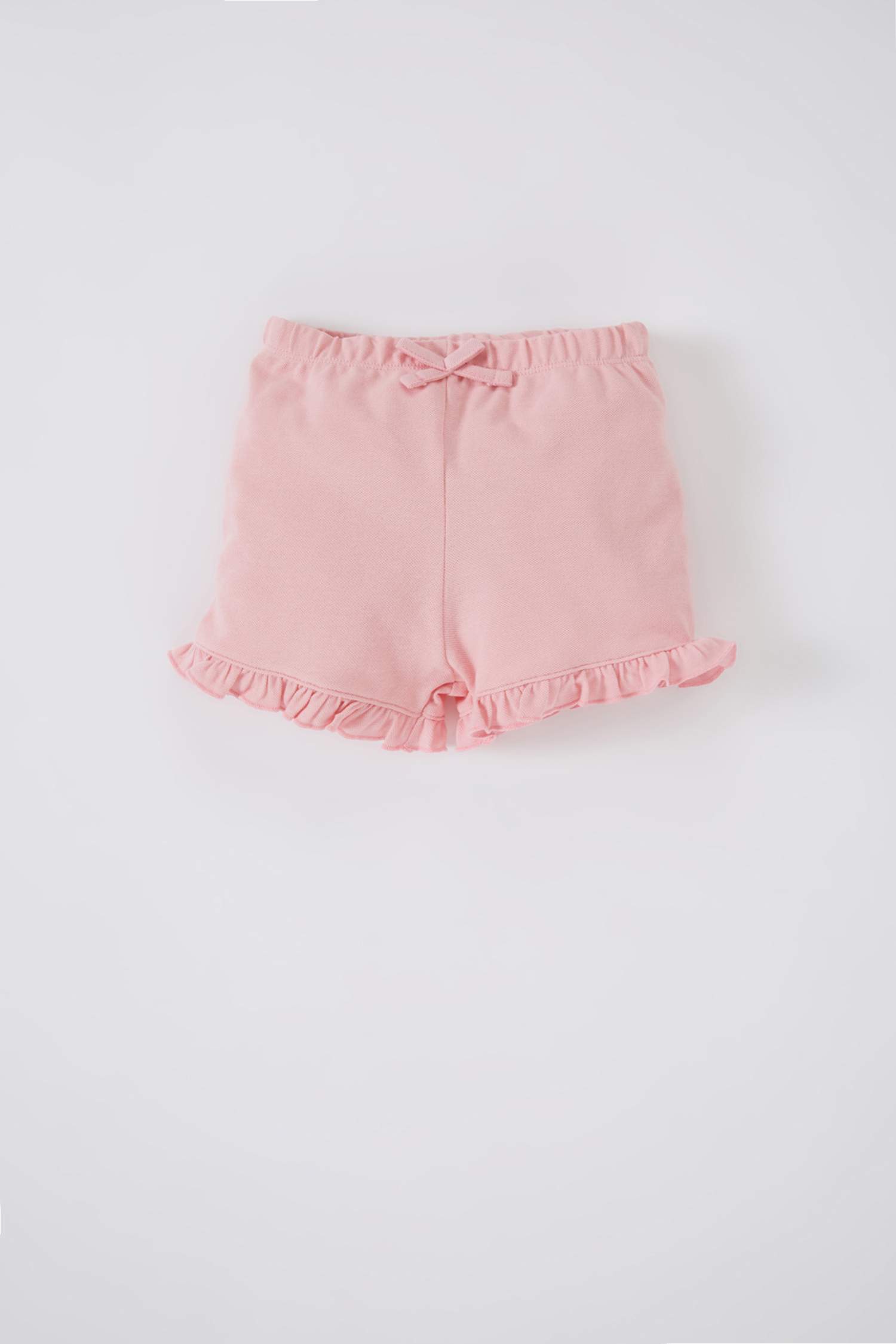 Pink Baby Girl Baby Girl Regular Fit Pique Shorts 2754888 DeFacto