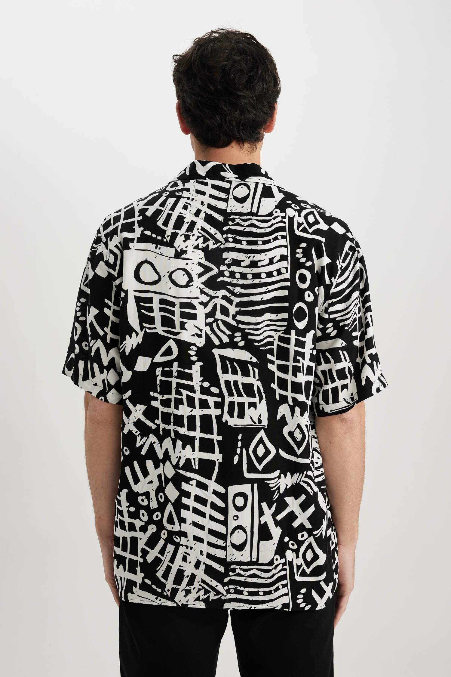 Chemise Coupe Décontractée À Col Montant