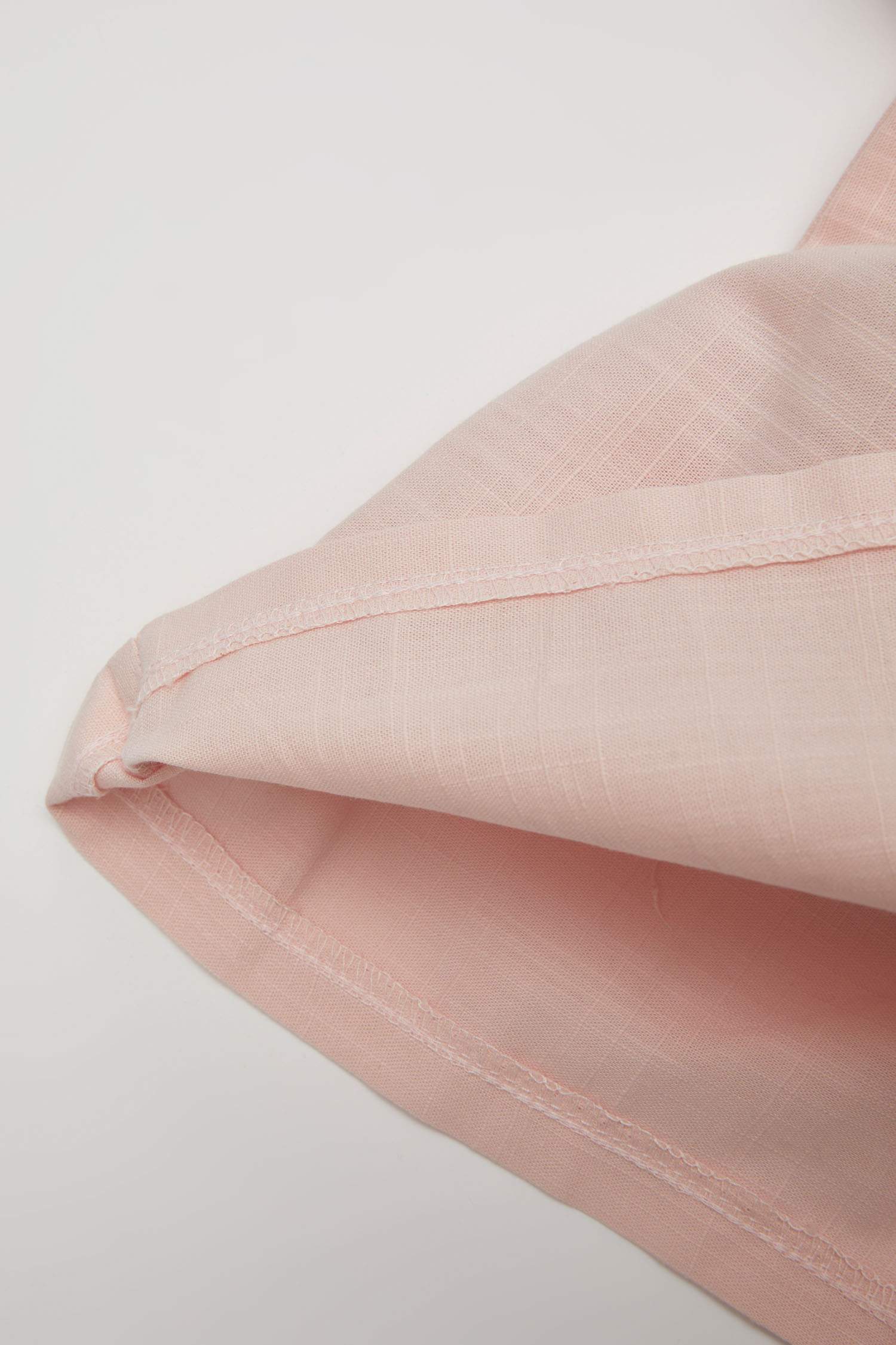 Baby Girl Regular Fit Crew Neck Corded Camisole Short Sleeved T-Shirt