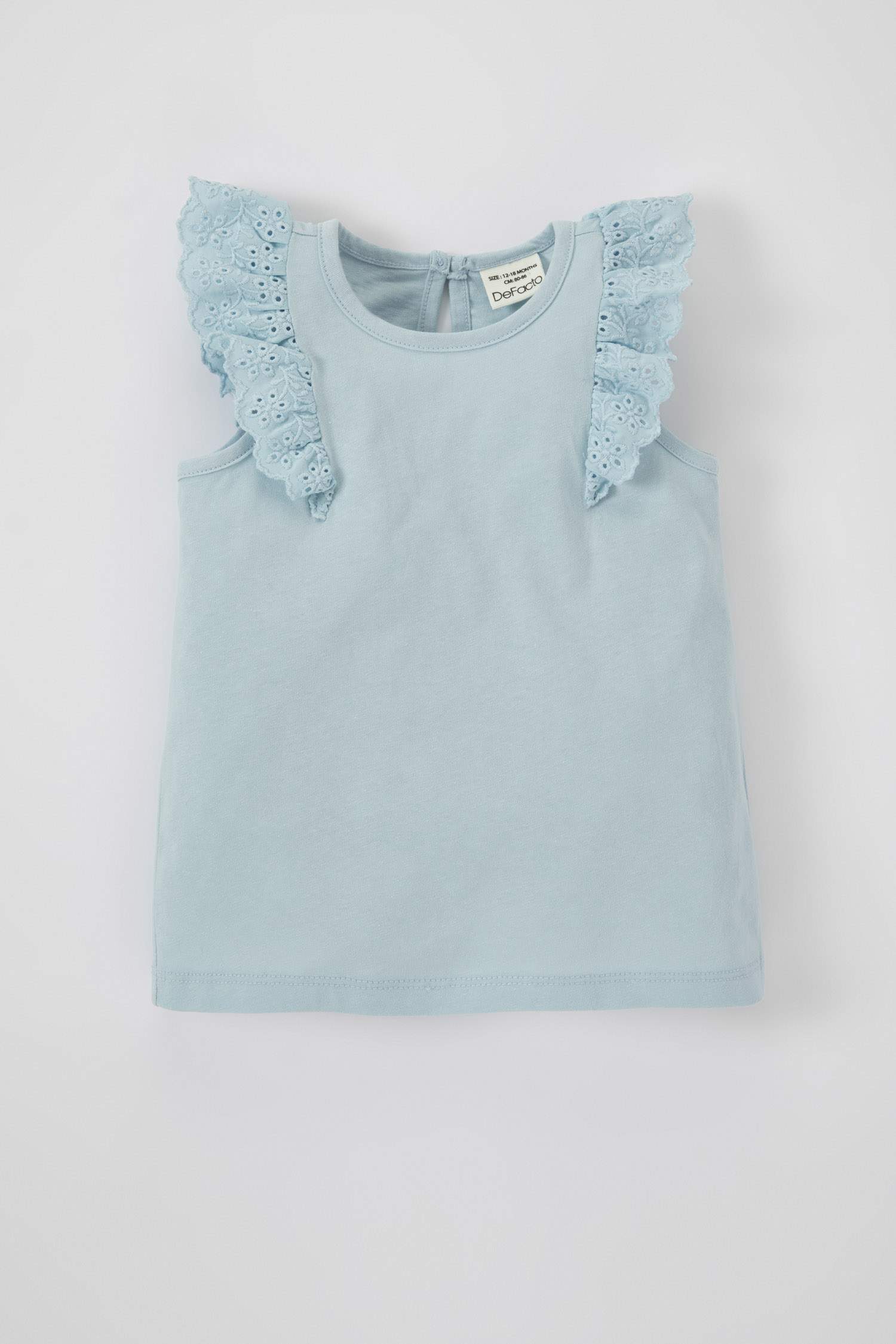 فانيلة بناتي قصة عادية بياقة مستديرة