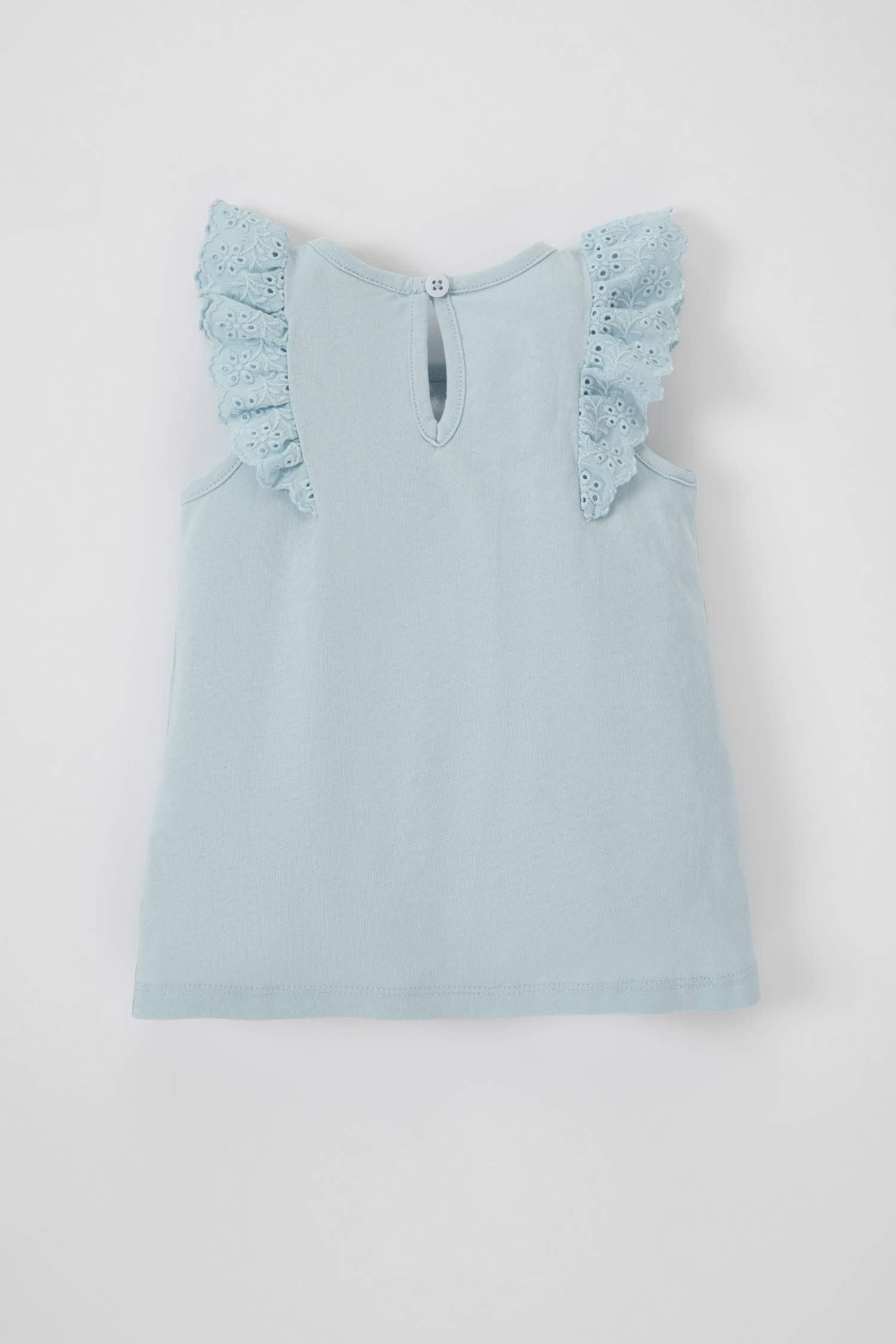 فانيلة بناتي قصة عادية بياقة مستديرة