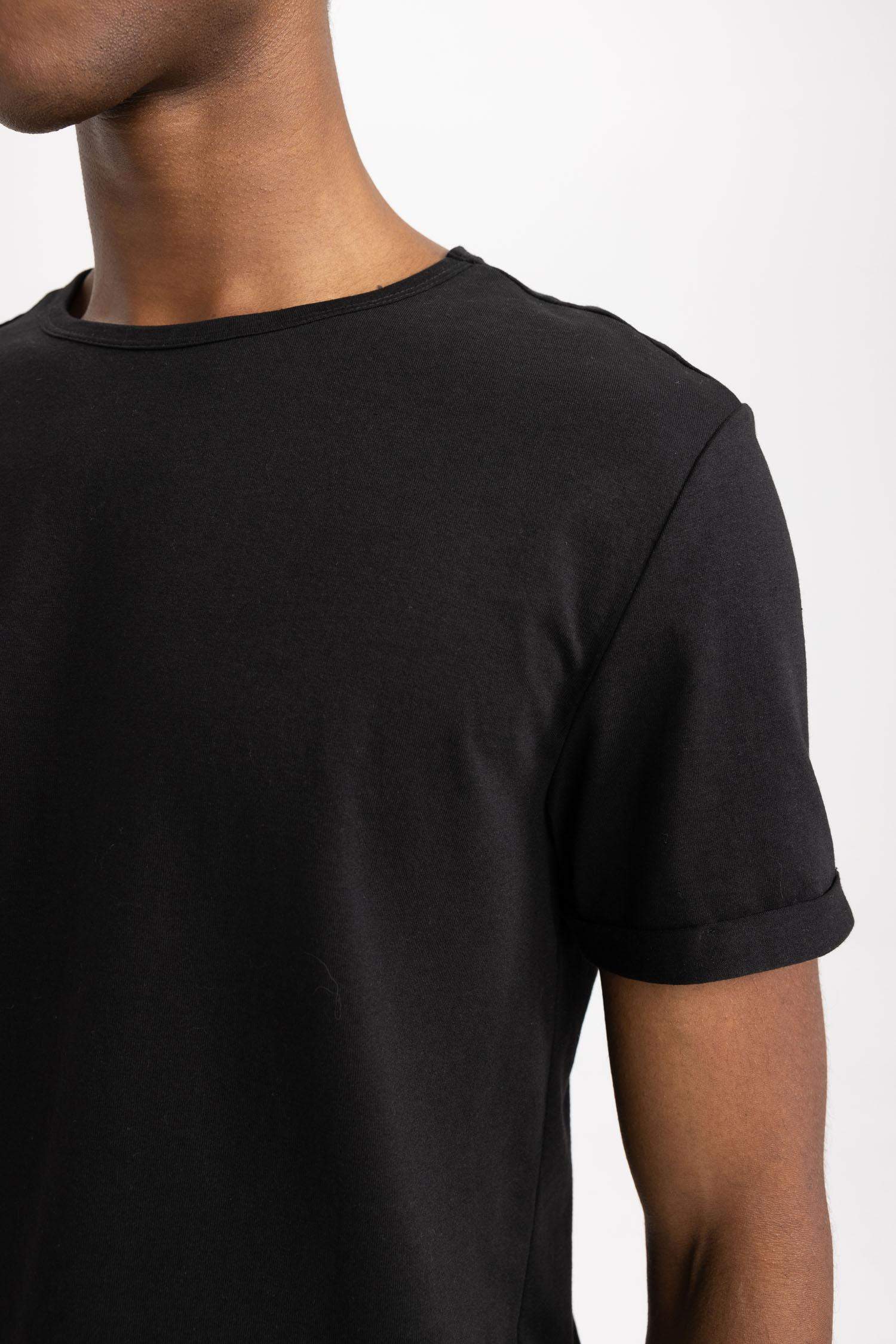 Regular Fit Crew Neck Basic Short Sleeve T-Shirt