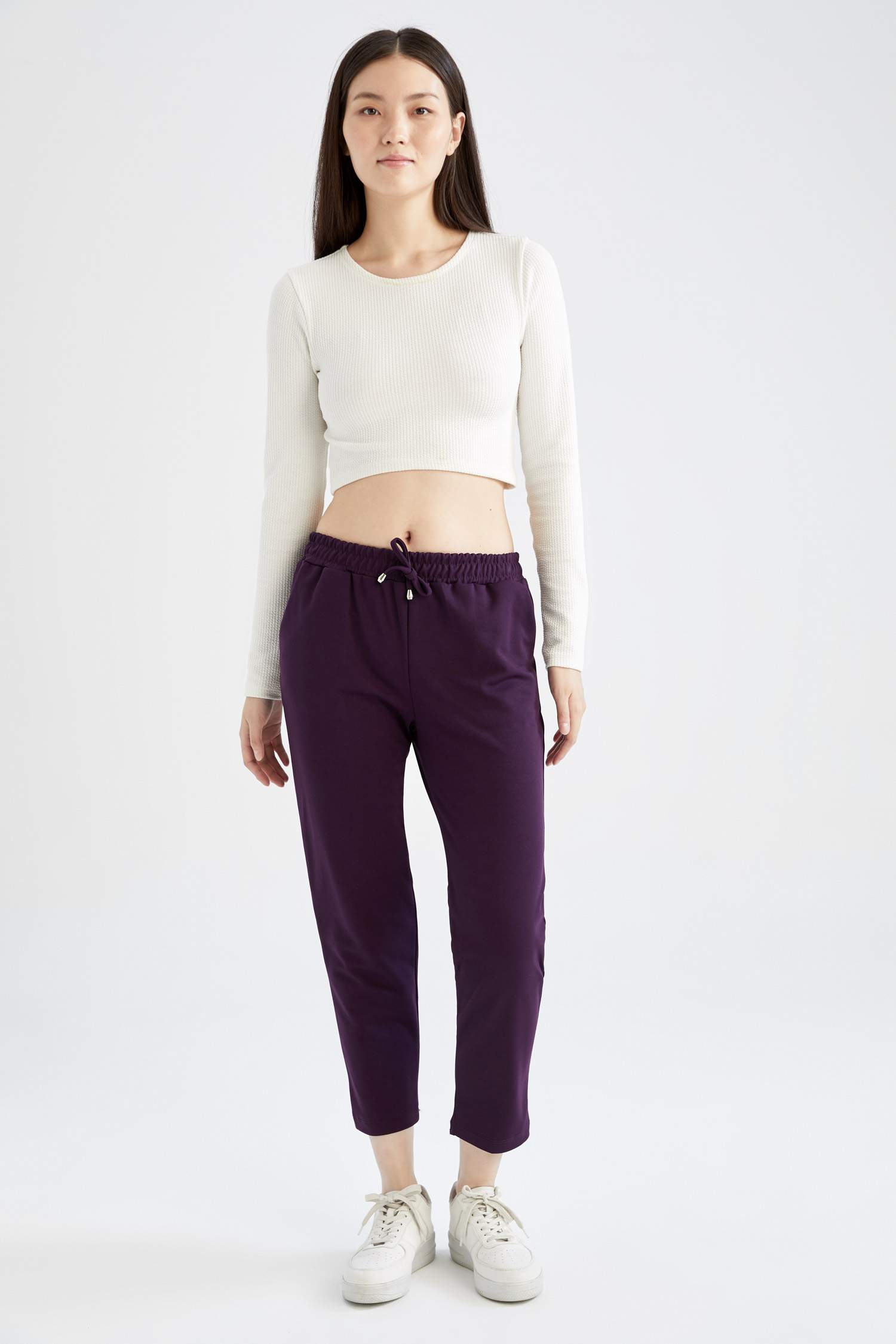 Regular Fit Beli Bağcıklı Düz Paça Eşofman Altı