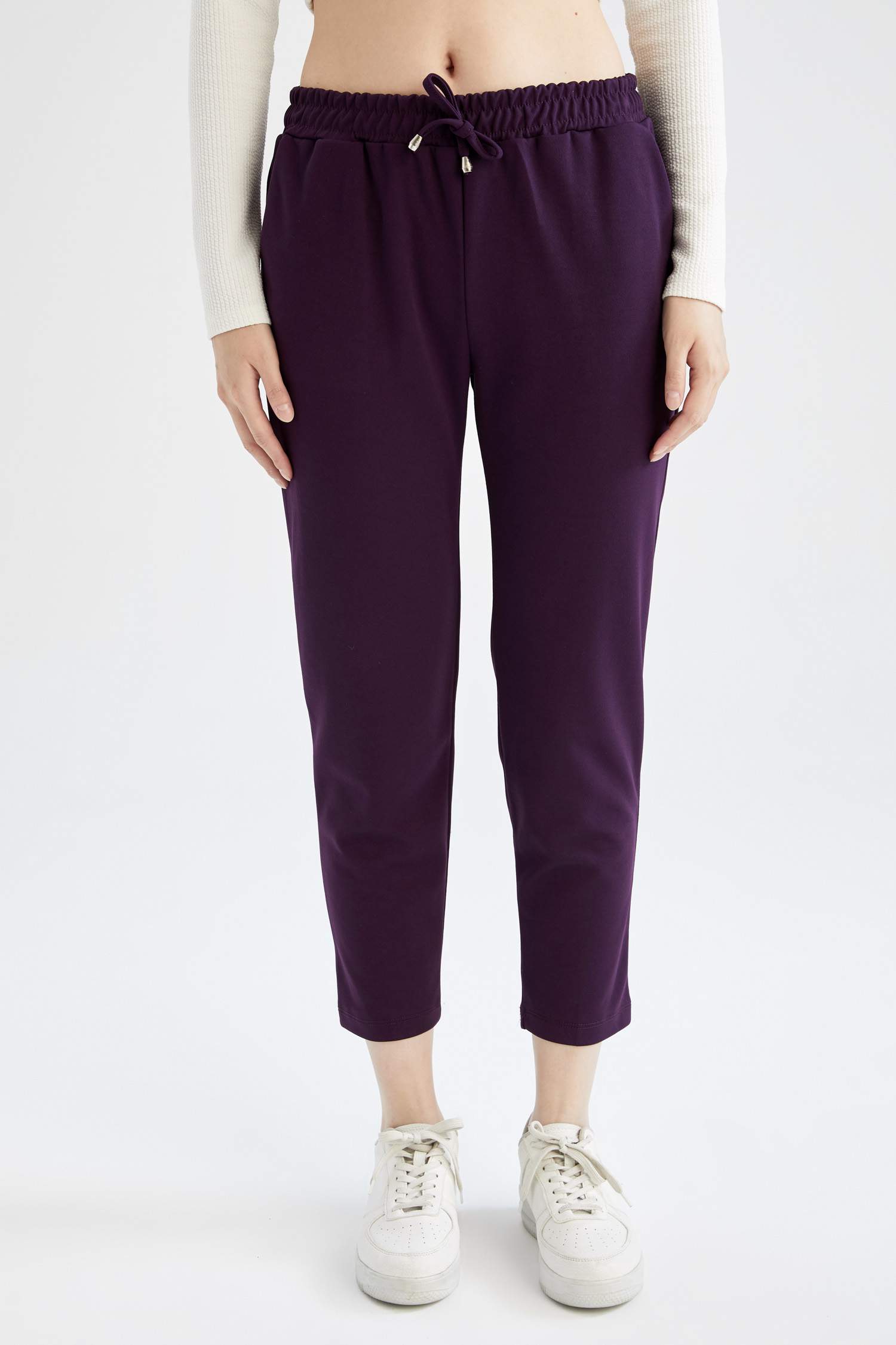 Regular Fit Beli Bağcıklı Düz Paça Eşofman Altı