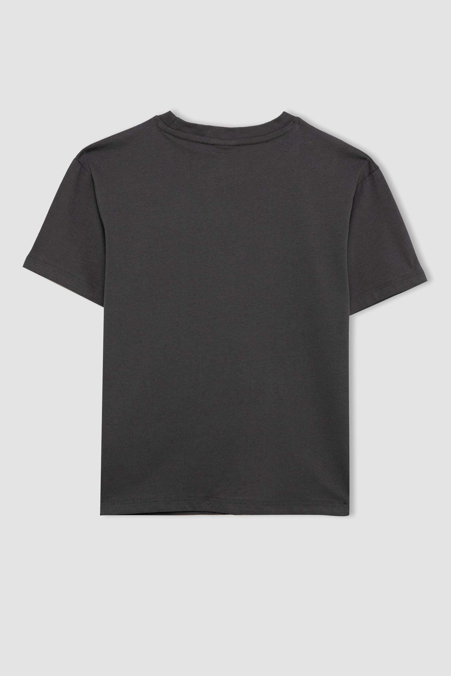 Boy Crew Neck Gradient Printed Short Sleeve T-Shirt