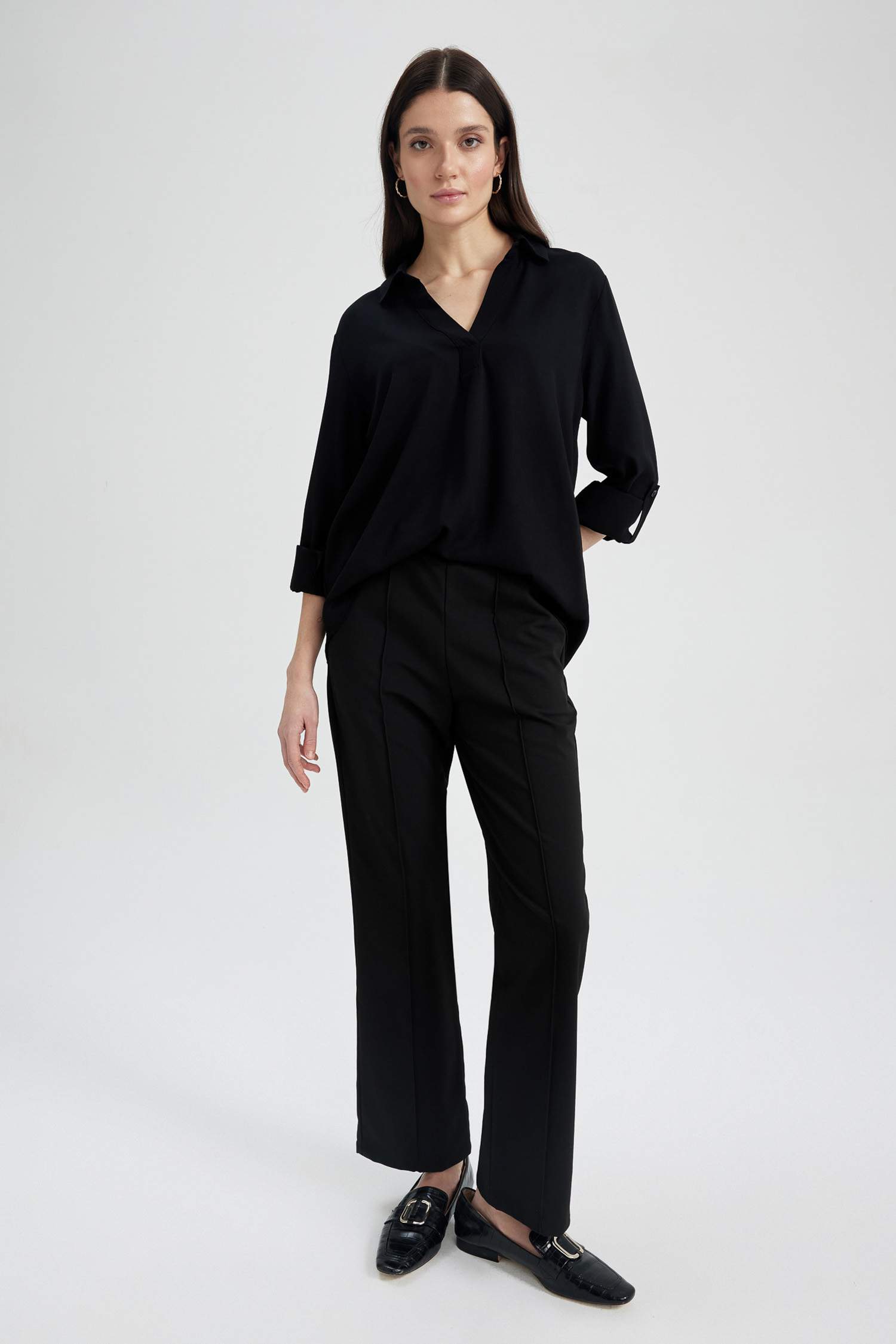 Straight Fit Düz Paça Pantolon