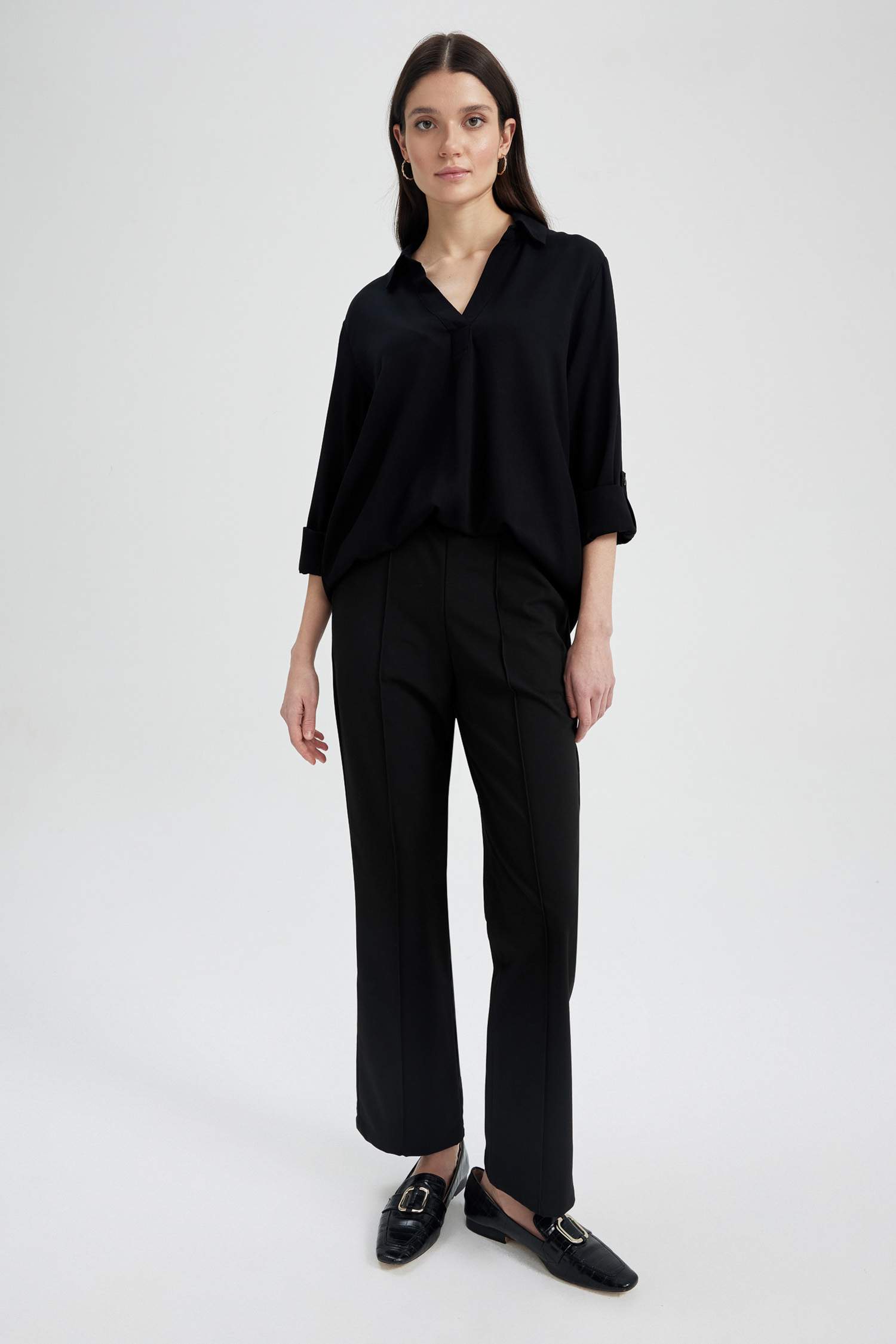 Straight Fit Düz Paça Pantolon