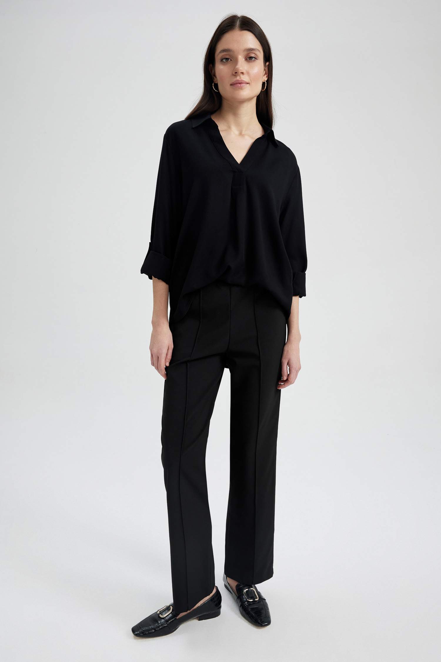 Straight Fit Düz Paça Pantolon