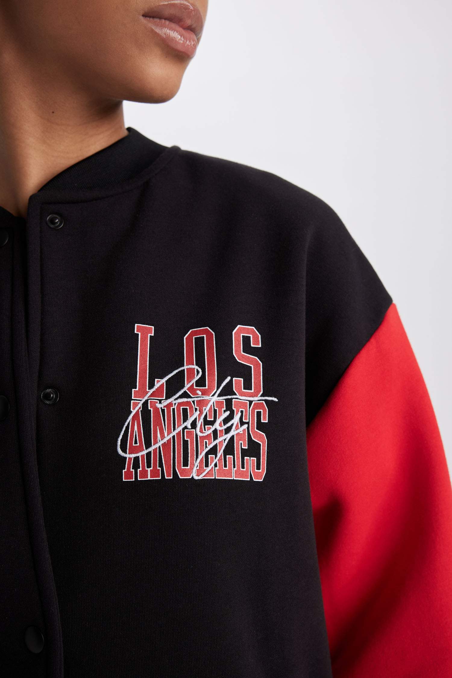 كارديجان مطبوع قماش سميك واسع بجيب