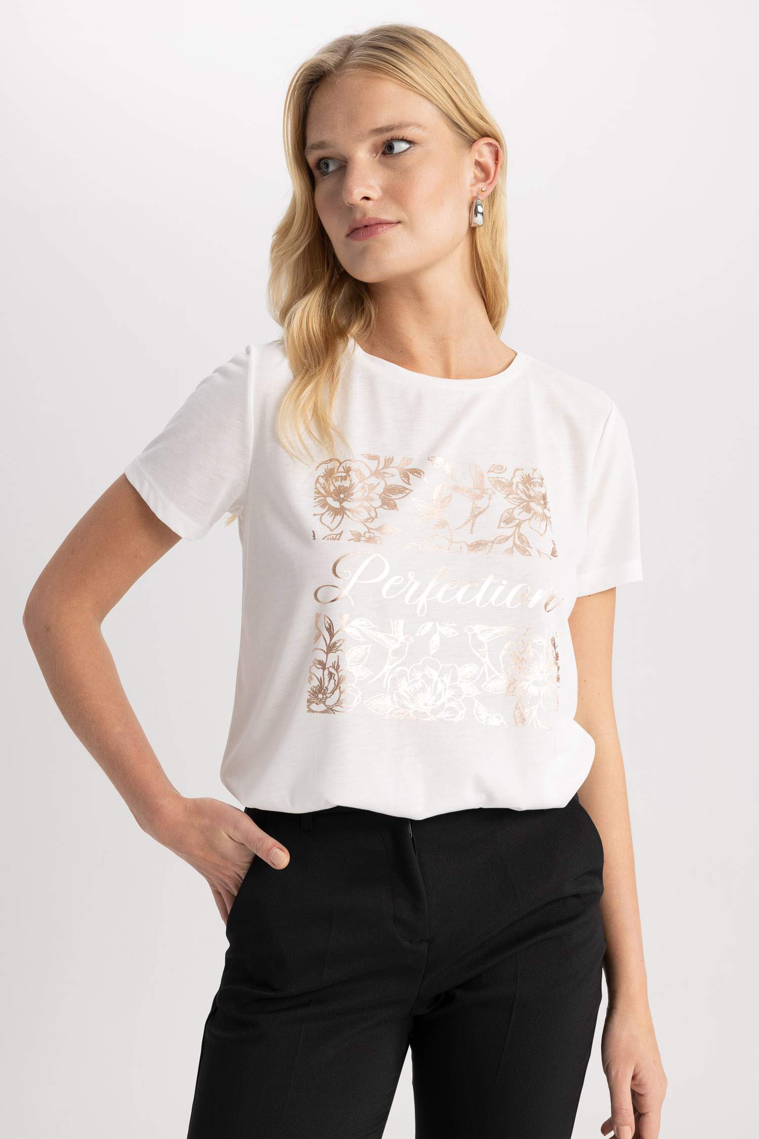 Regular Fit Bisiklet Yaka Kısa Kollu Tişört