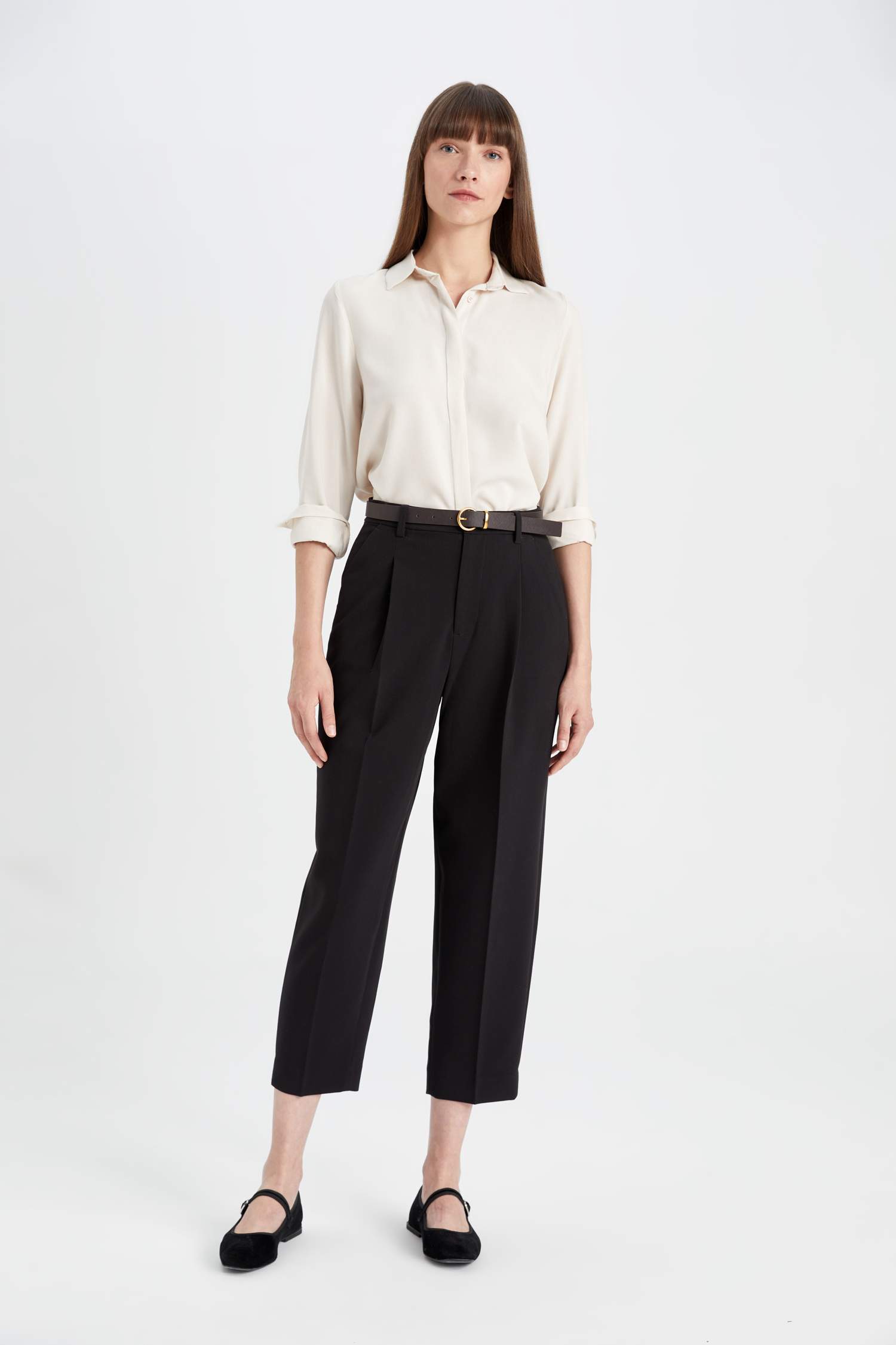 Regular Fit Basic Düz Uzun Kollu Gömlek