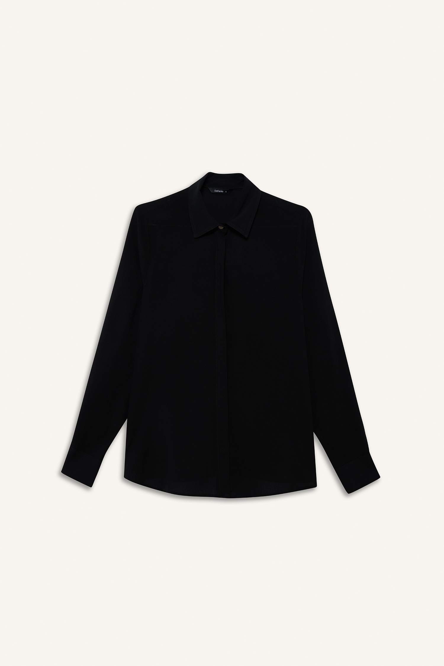 قميص ردن طويل بيزك قصة عادية