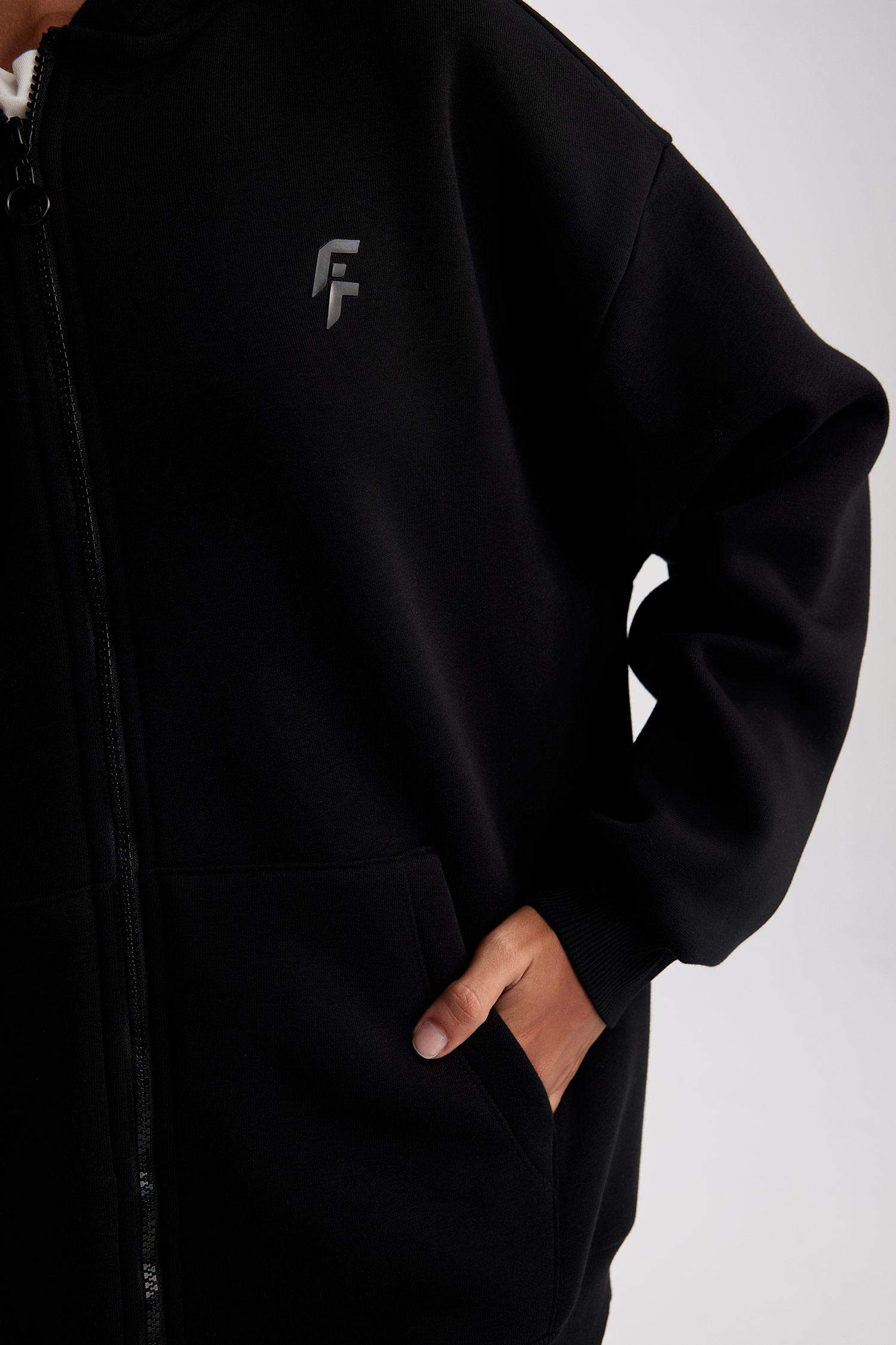 Fairplay Black Sherpa Half-Zip Hoodie