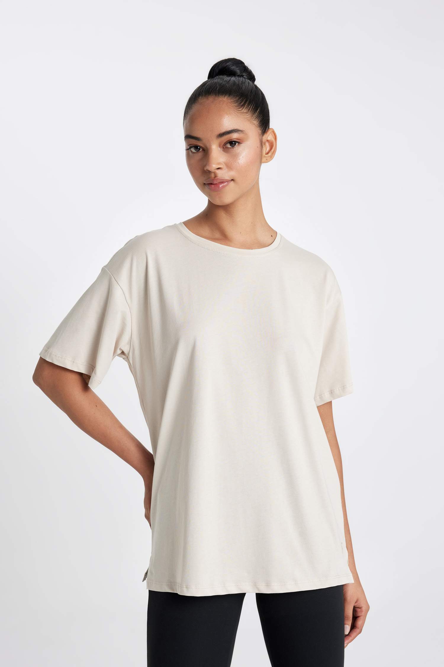 DeFactoFit Oversize Crew Neck Printed Sports T-Shirt