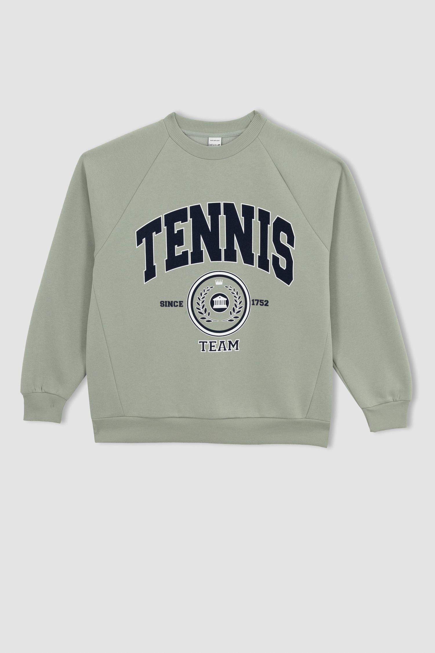 سويت شيرت اوفر سايز بياقة مستديرة