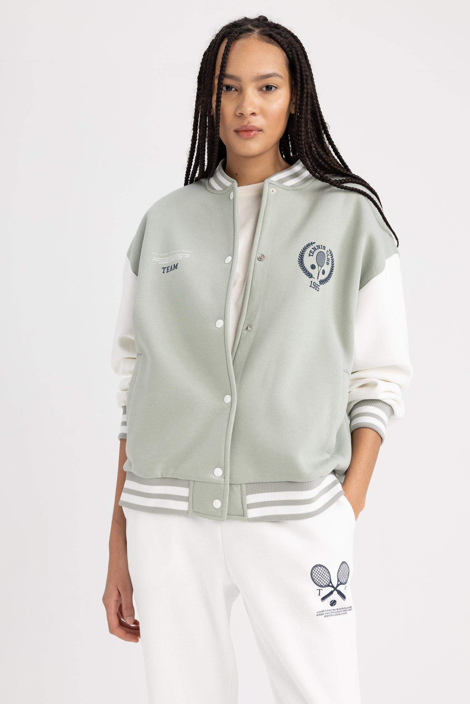 үлкен пішім бомбер 3 көтерілген жіп Кардиган