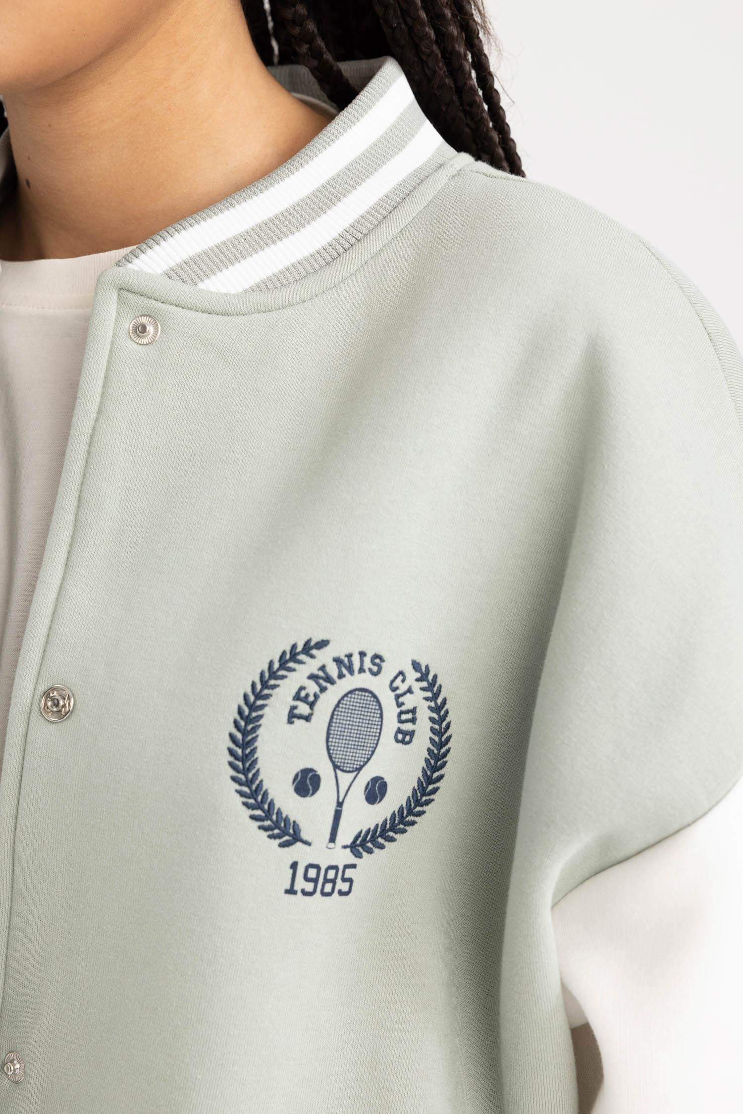 үлкен пішім бомбер 3 көтерілген жіп Кардиган