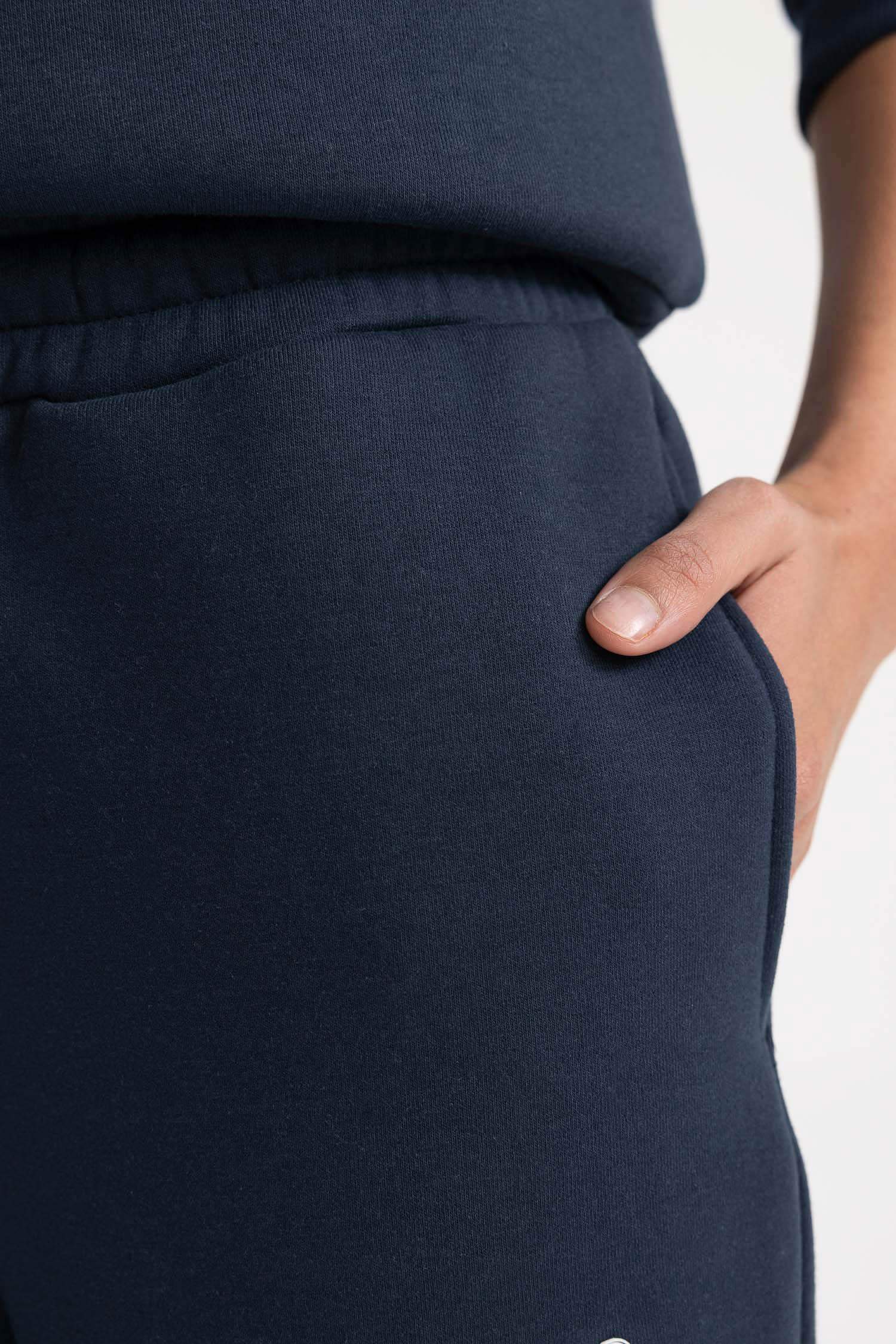 بنطلون بجامة رياضي بقصة عادية وايد ليج