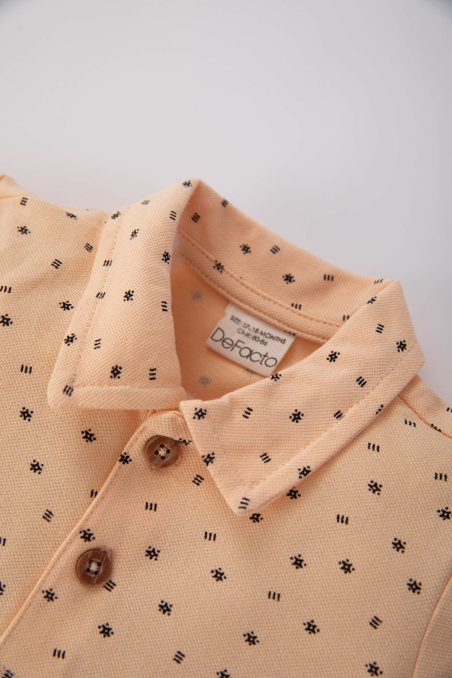 Baby Boy Regular Fit Printed Pique Short Sleeved T-Shirt