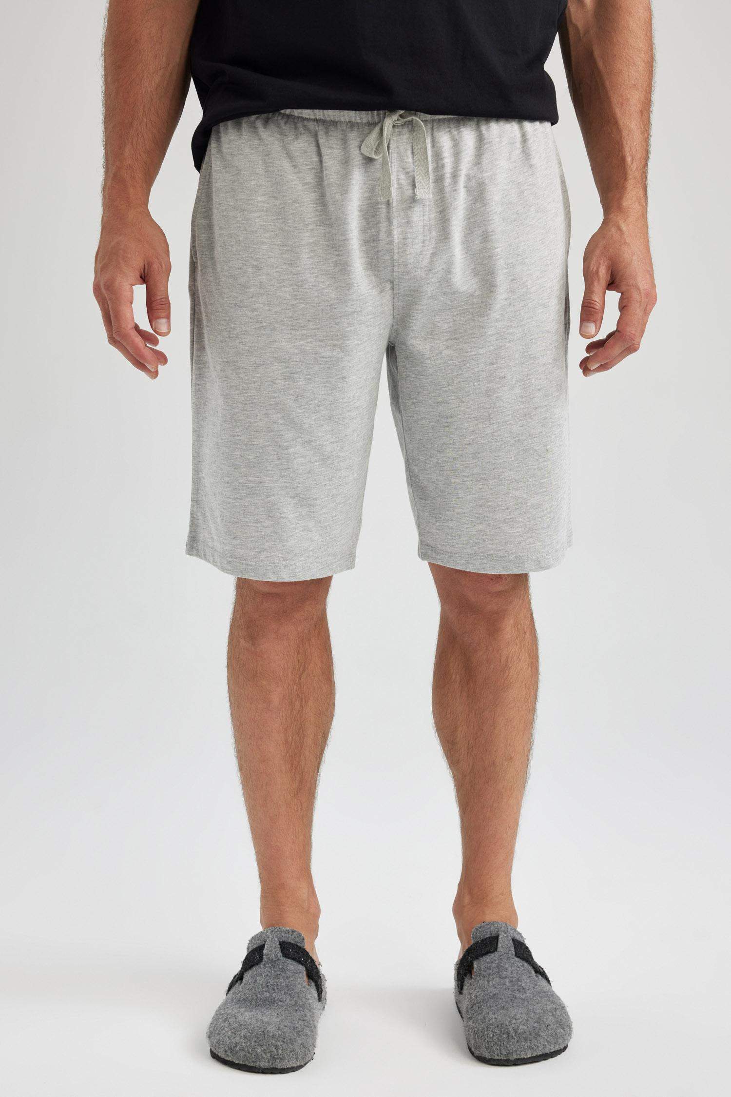 Regular Fit Cepli Şort Pijama Altı