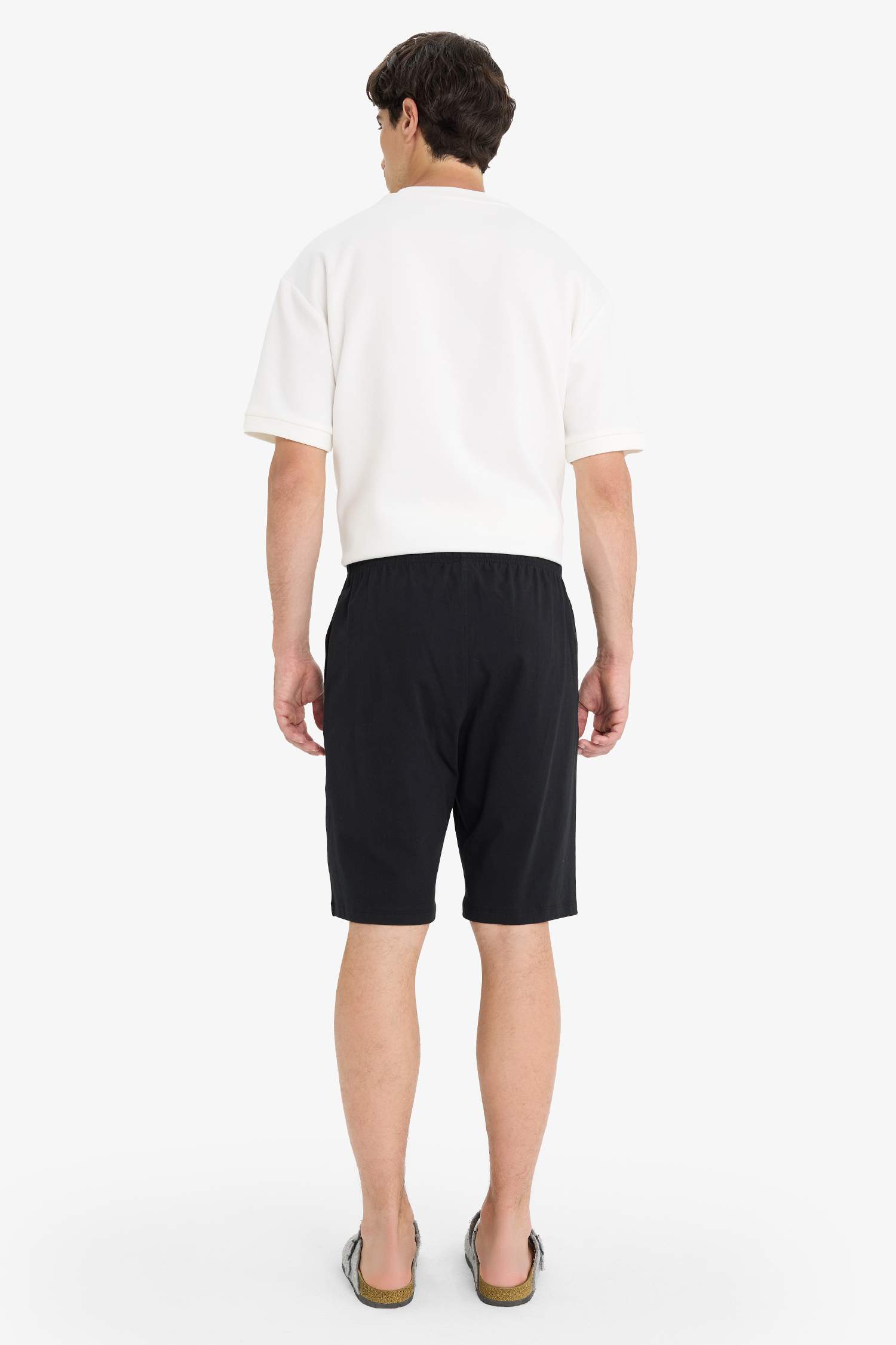 Regular Fit Basic Düz Cepli Şort Pijama Altı