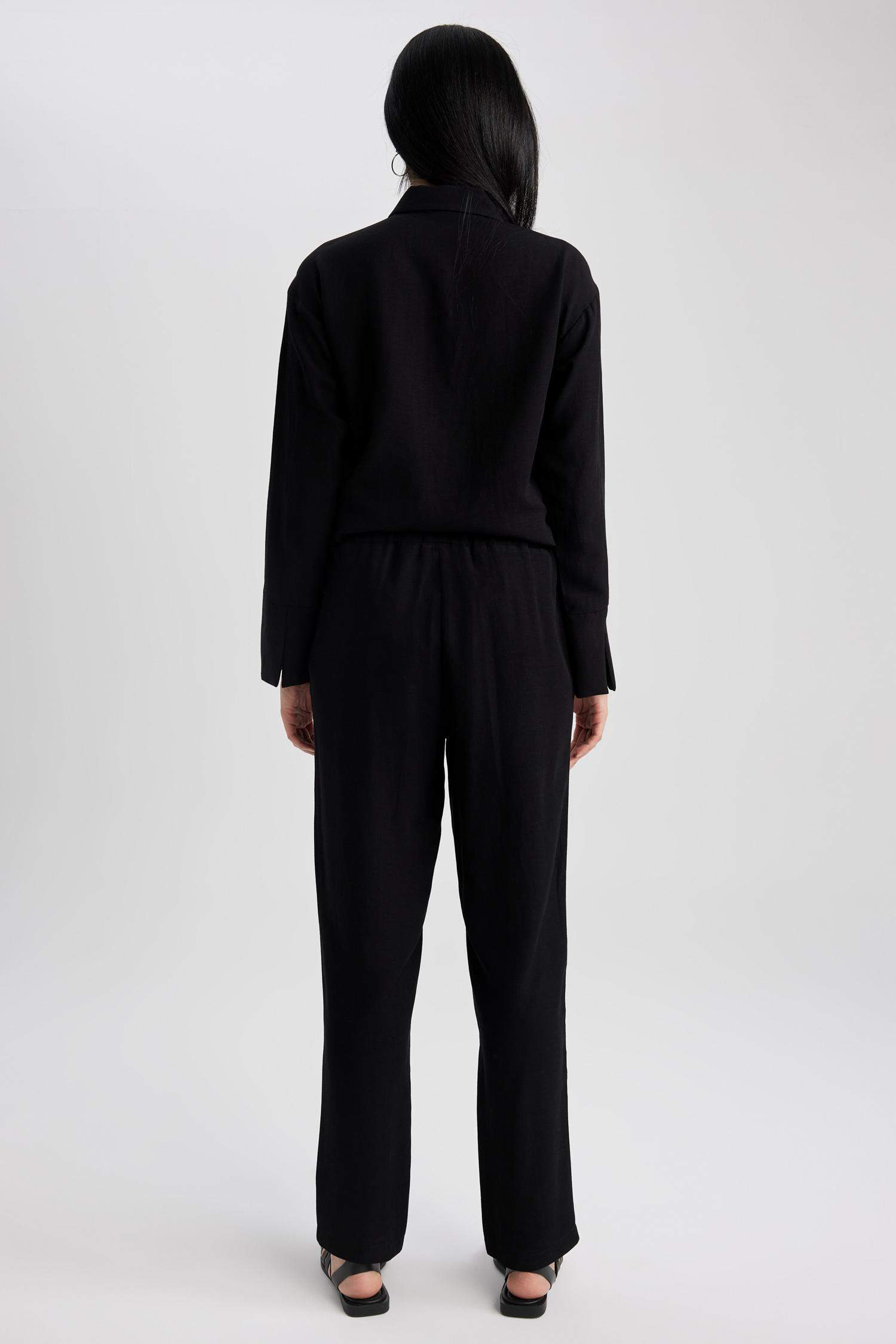 Harem Linen Blend Trousers