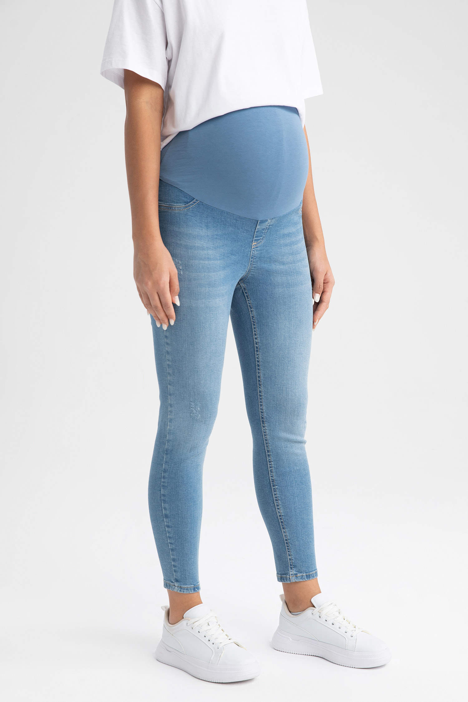 Blue WOMEN Skinny Fit Maternity Pants 2723755 | DeFacto