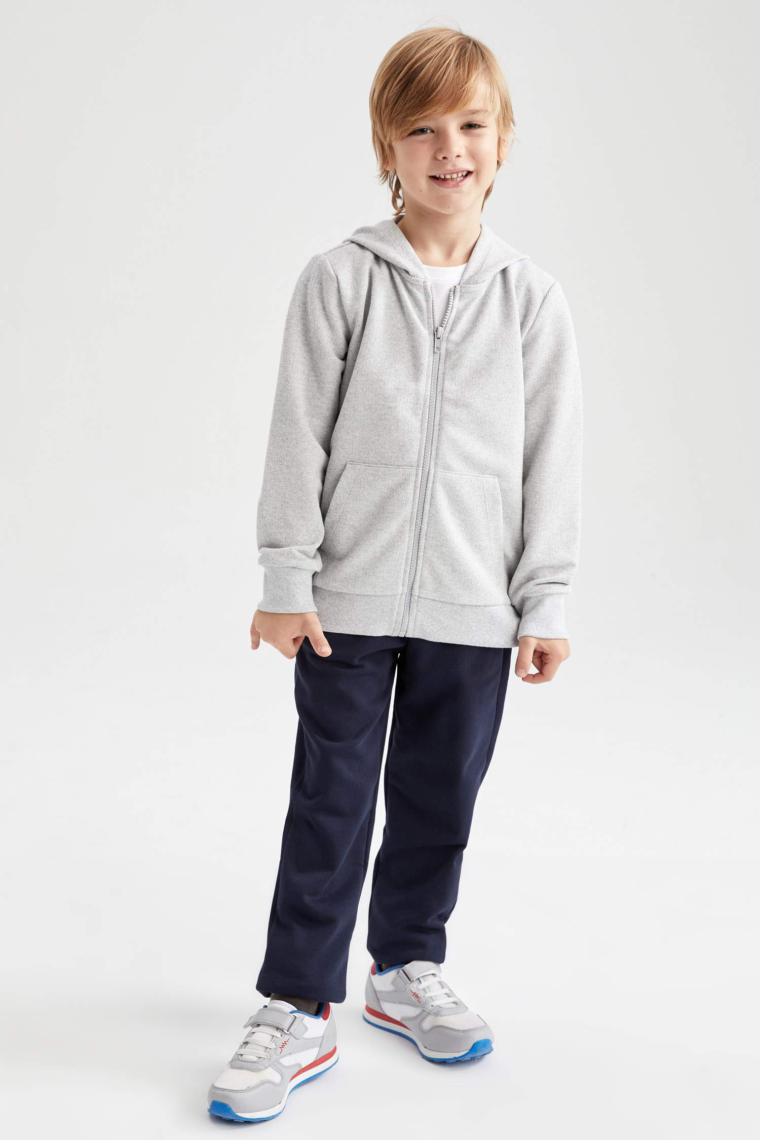 Grey BOYS & TEENS Boys' Hooded Pique Cardigan 2752533 | DeFacto