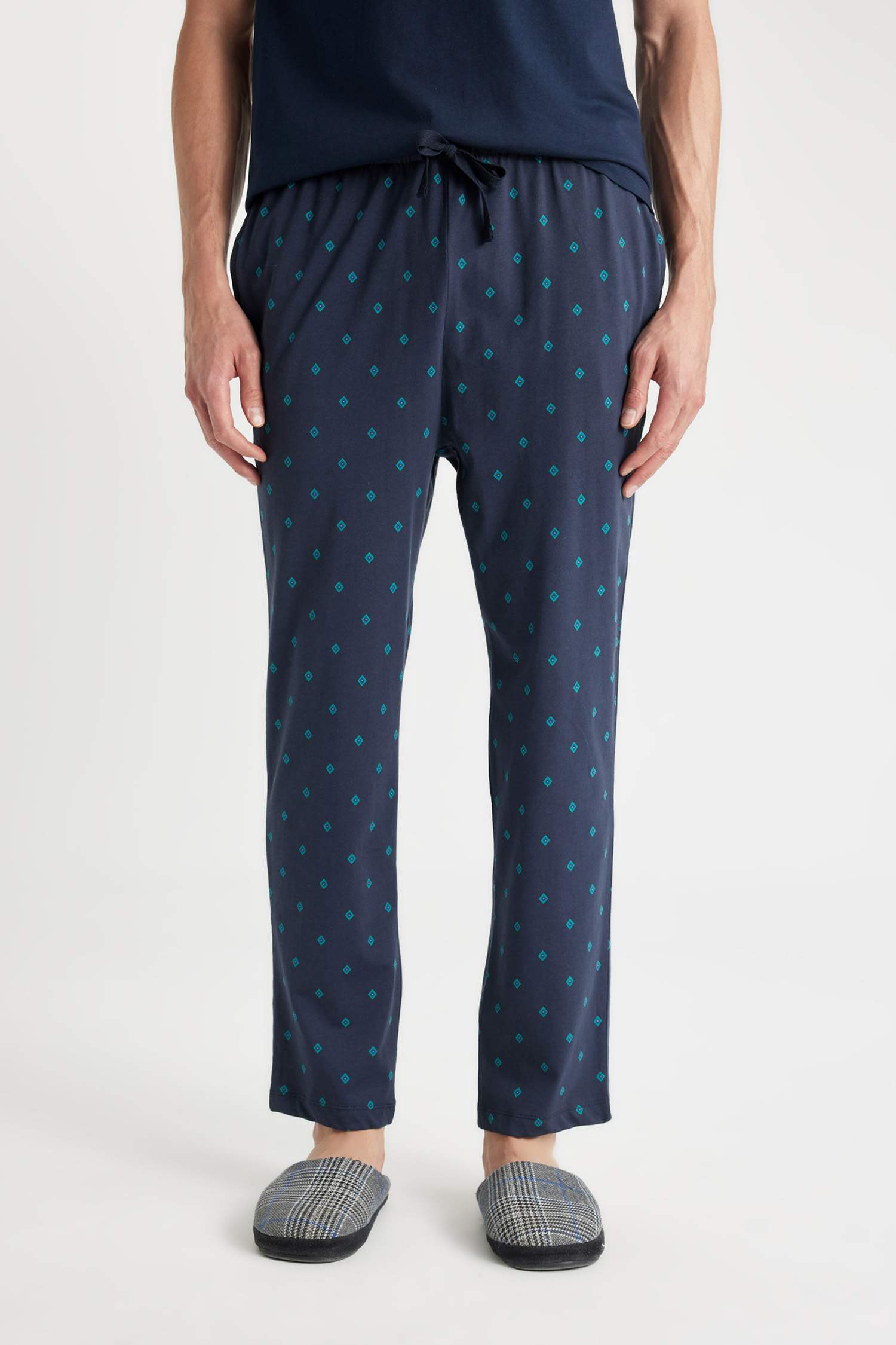 بنطلون بيجاما قصة عادية بجيب